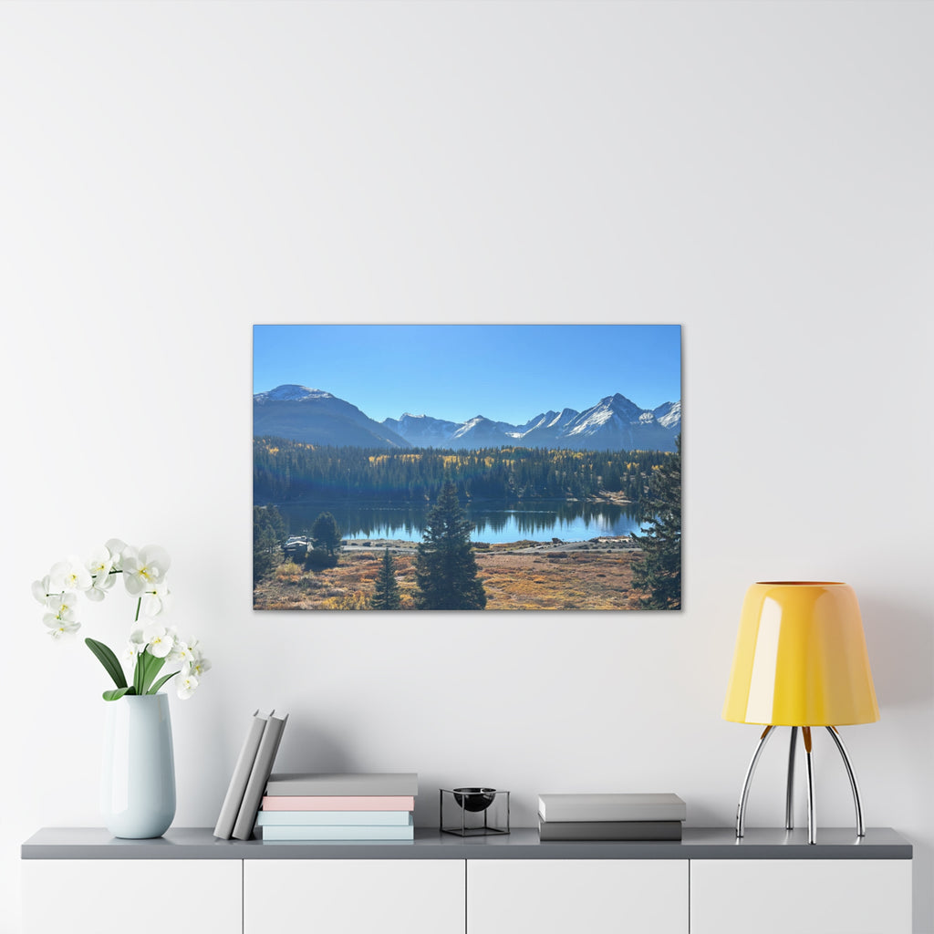 Mountain Lake Landscape Canvas