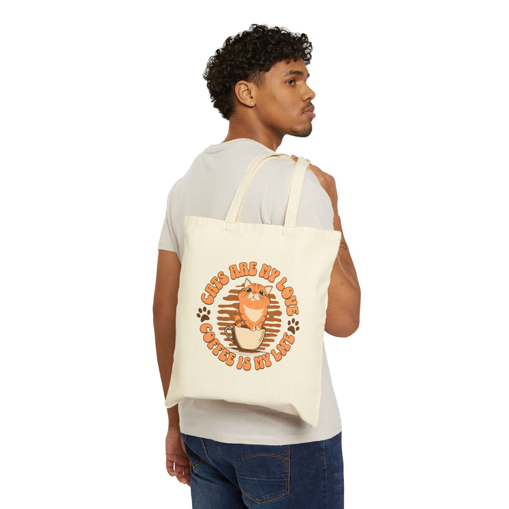 Cat & Coffee Tote Bag