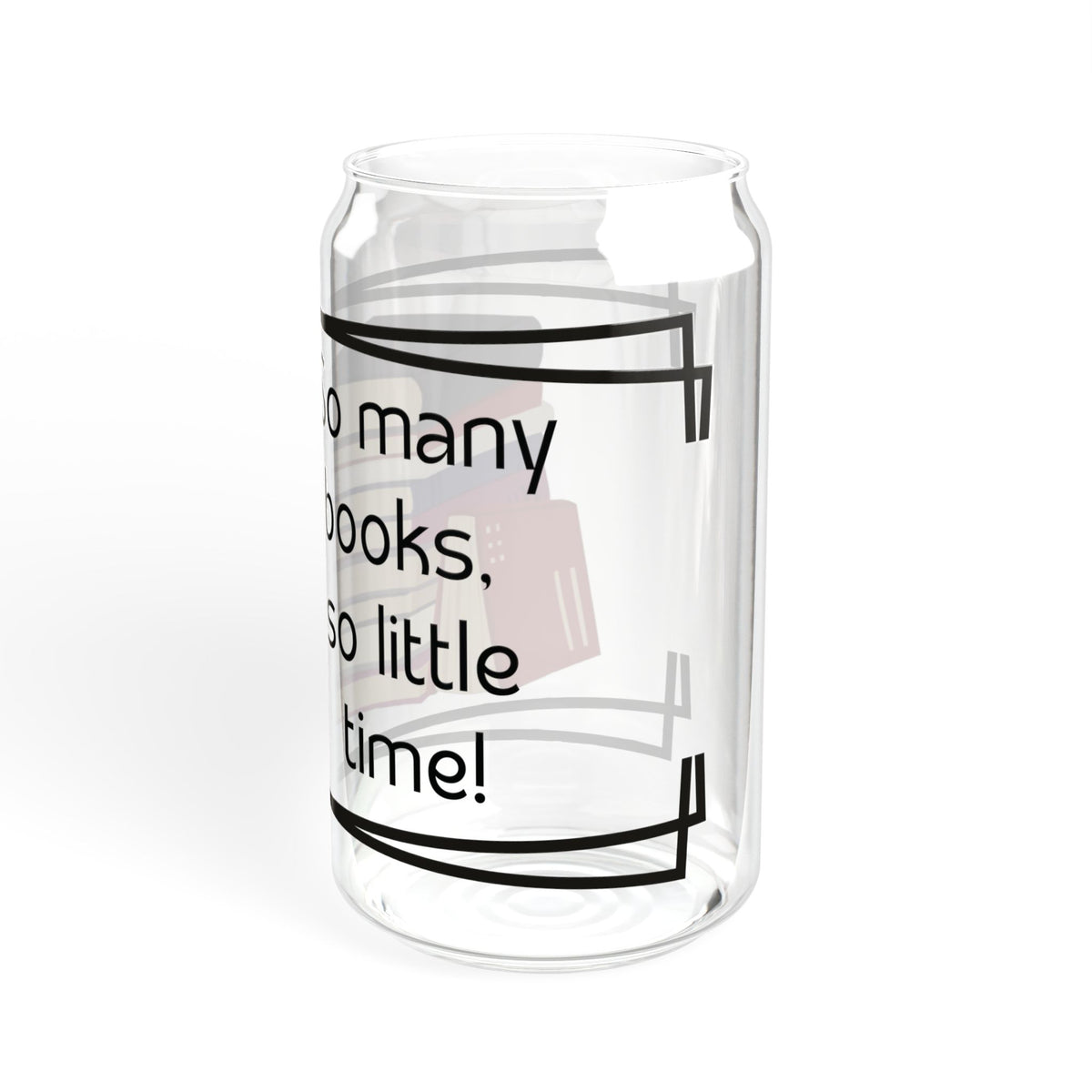 So Many Books Sipper Glass