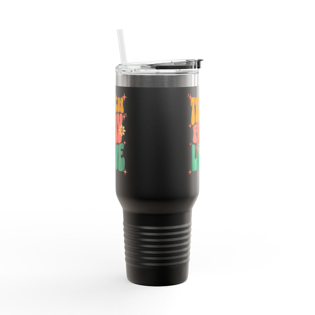 "Teach Pray Love" Retro Floral Tumbler (40oz.)