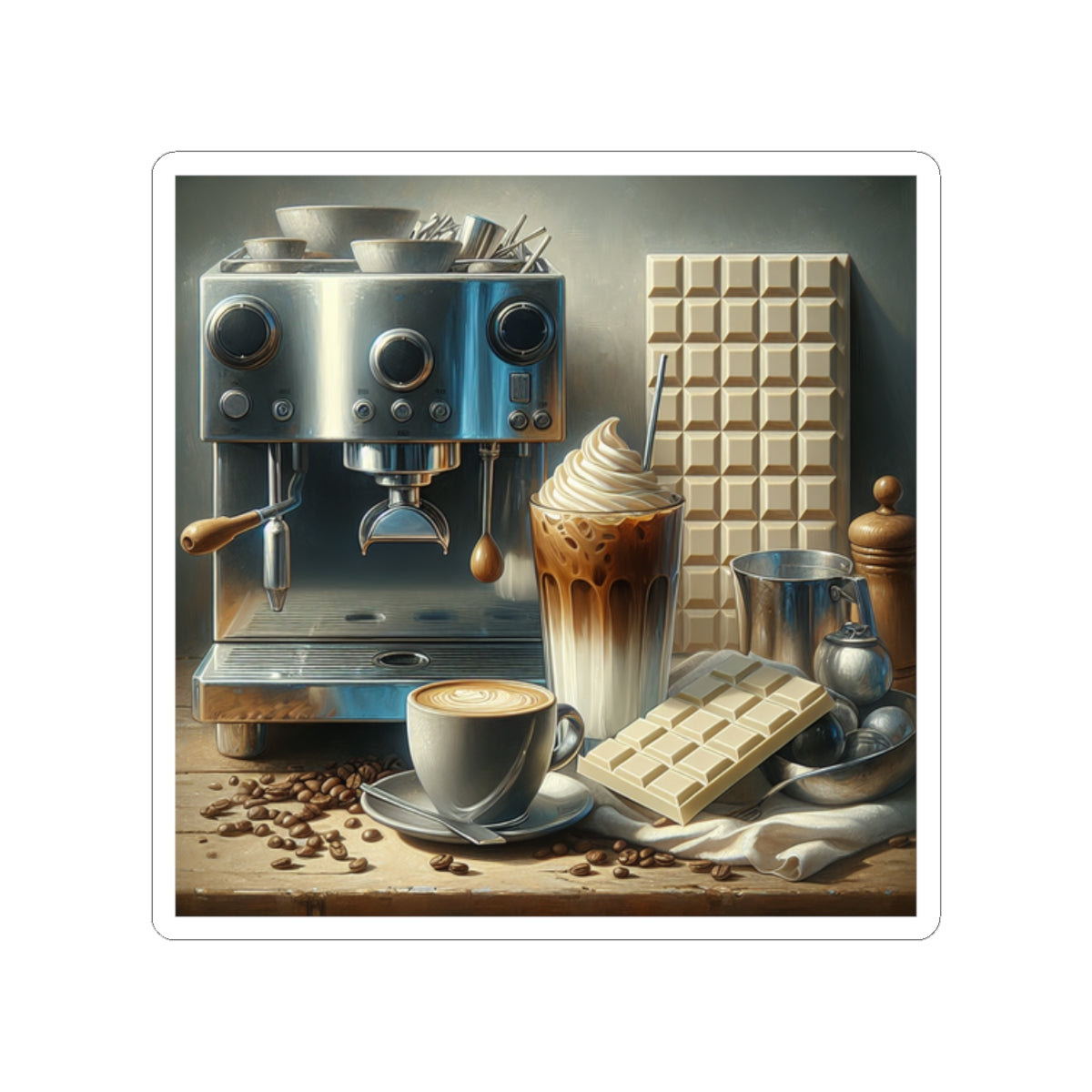 White Chocolate Expresso Sticker