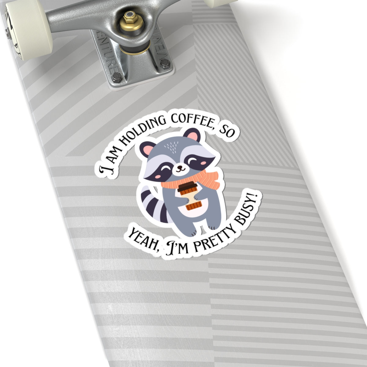 Raccoon Holding Coffee Sticker