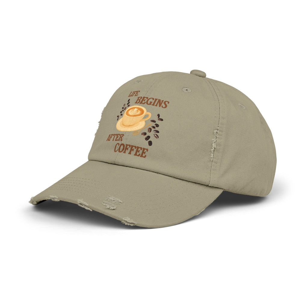 "Life Begins After Coffee" Embroidered Hat
