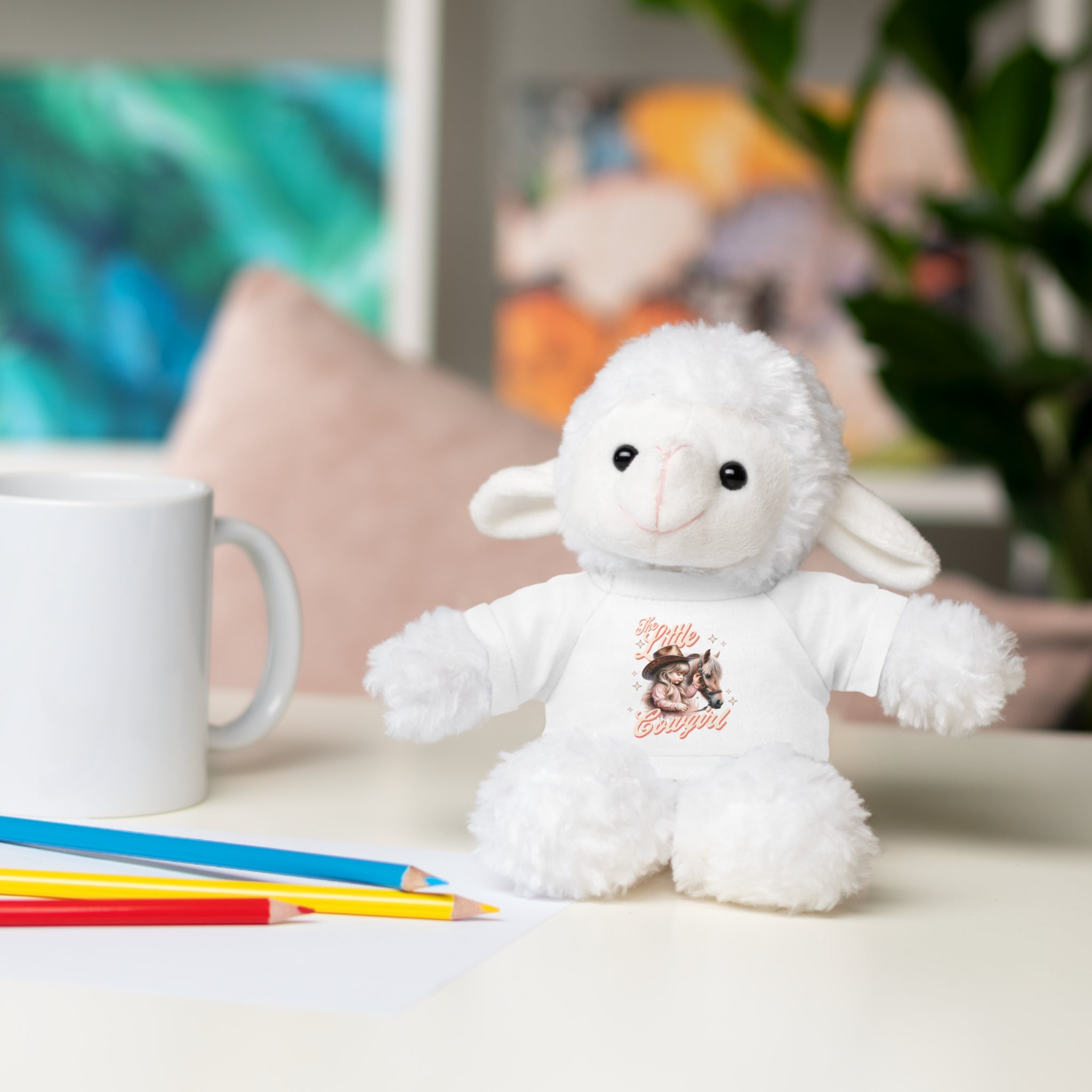 Plush Animal with 'The Little Cowgirl' Tee