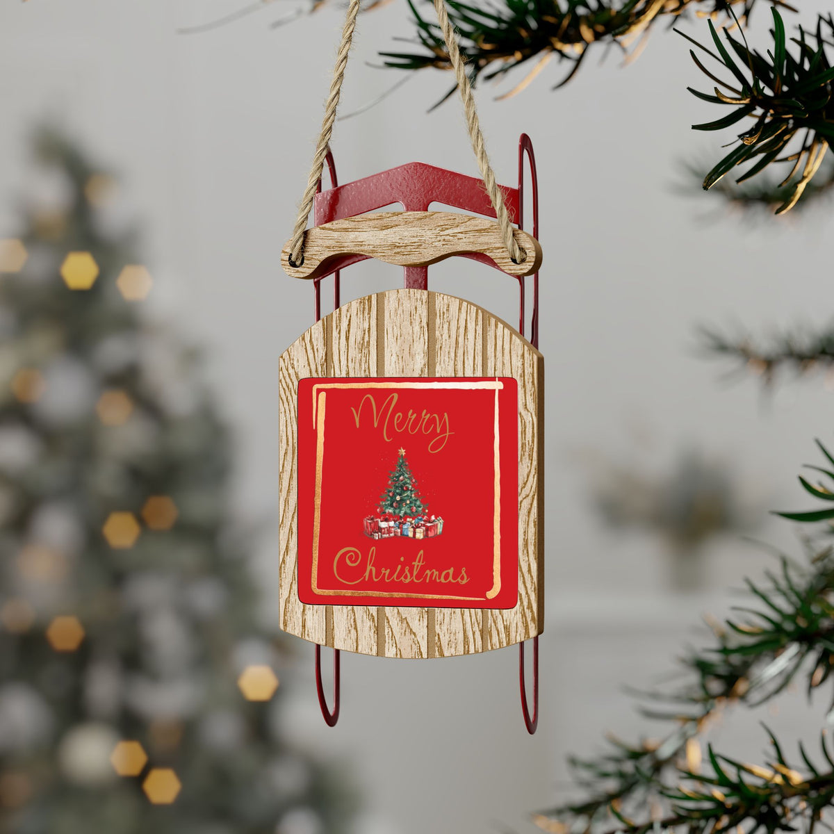 Sled Christmas Ornament