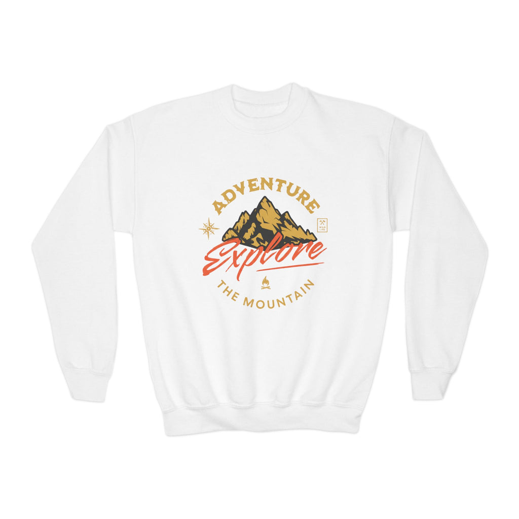 Adventure Explore Mountain Youth Crewneck