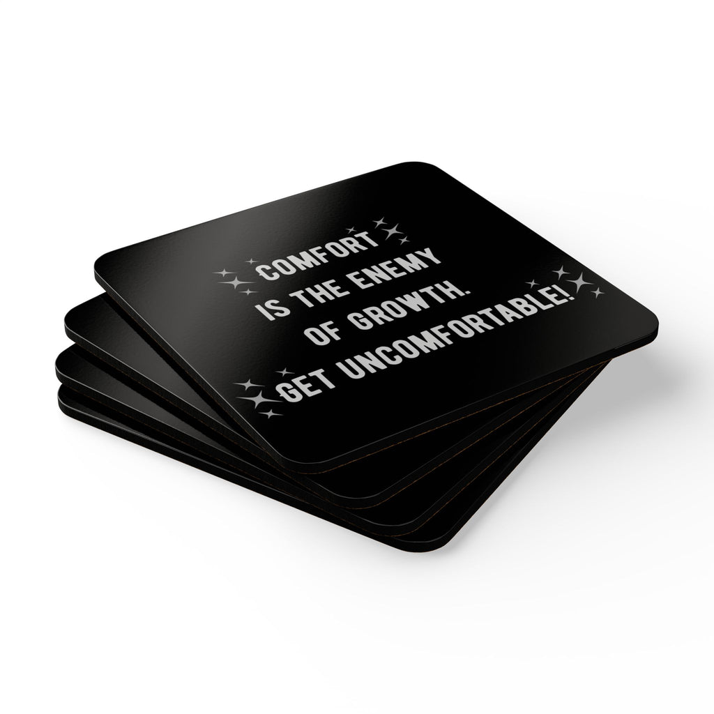 Get Uncomfortable Cork Coaster Set