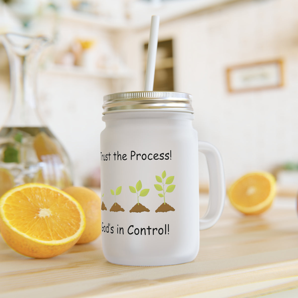 Trust the Process Mason Jar