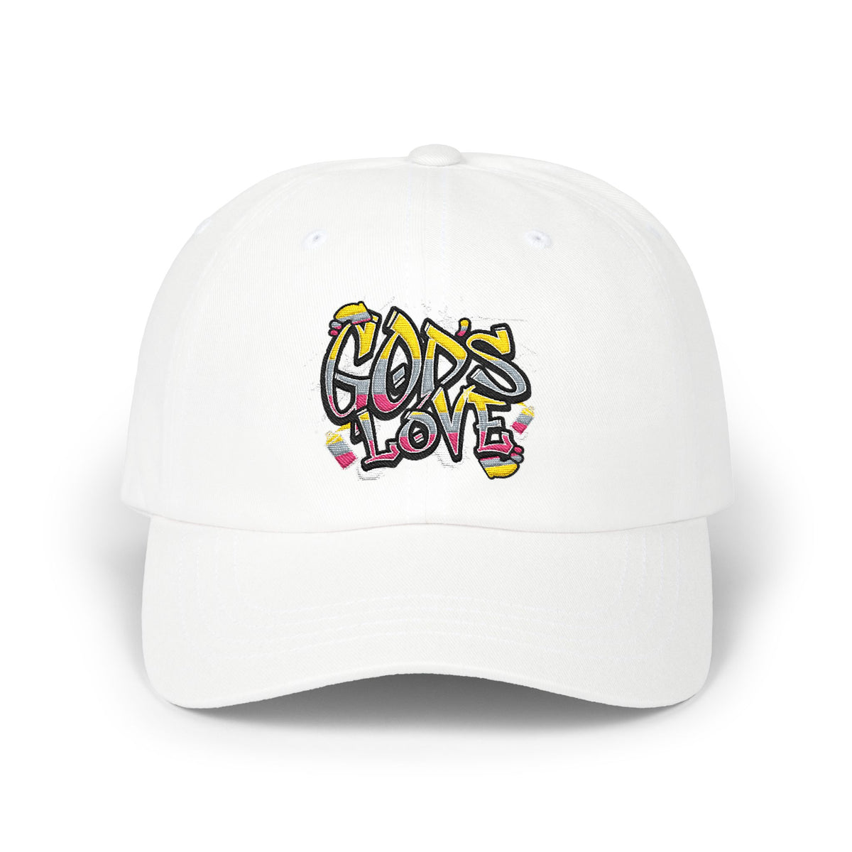 'God's Love' Graffiti Embroidered Baseball Hat