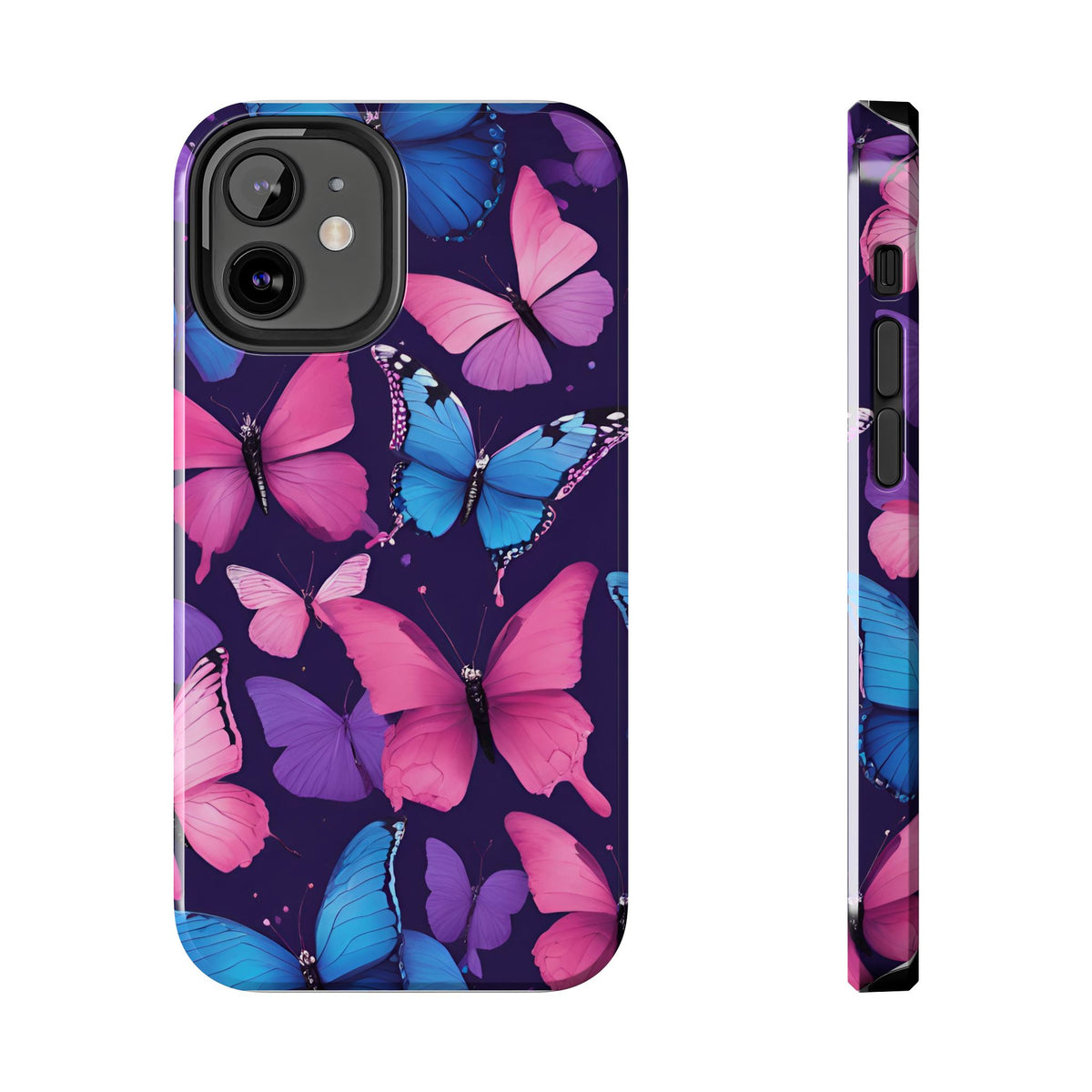 Butterfly Phone Case (Pink,Purple and Blue)
