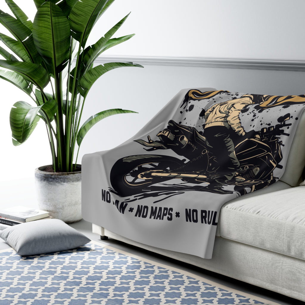 Just Ride Motorcycle Sherpa Blanket
