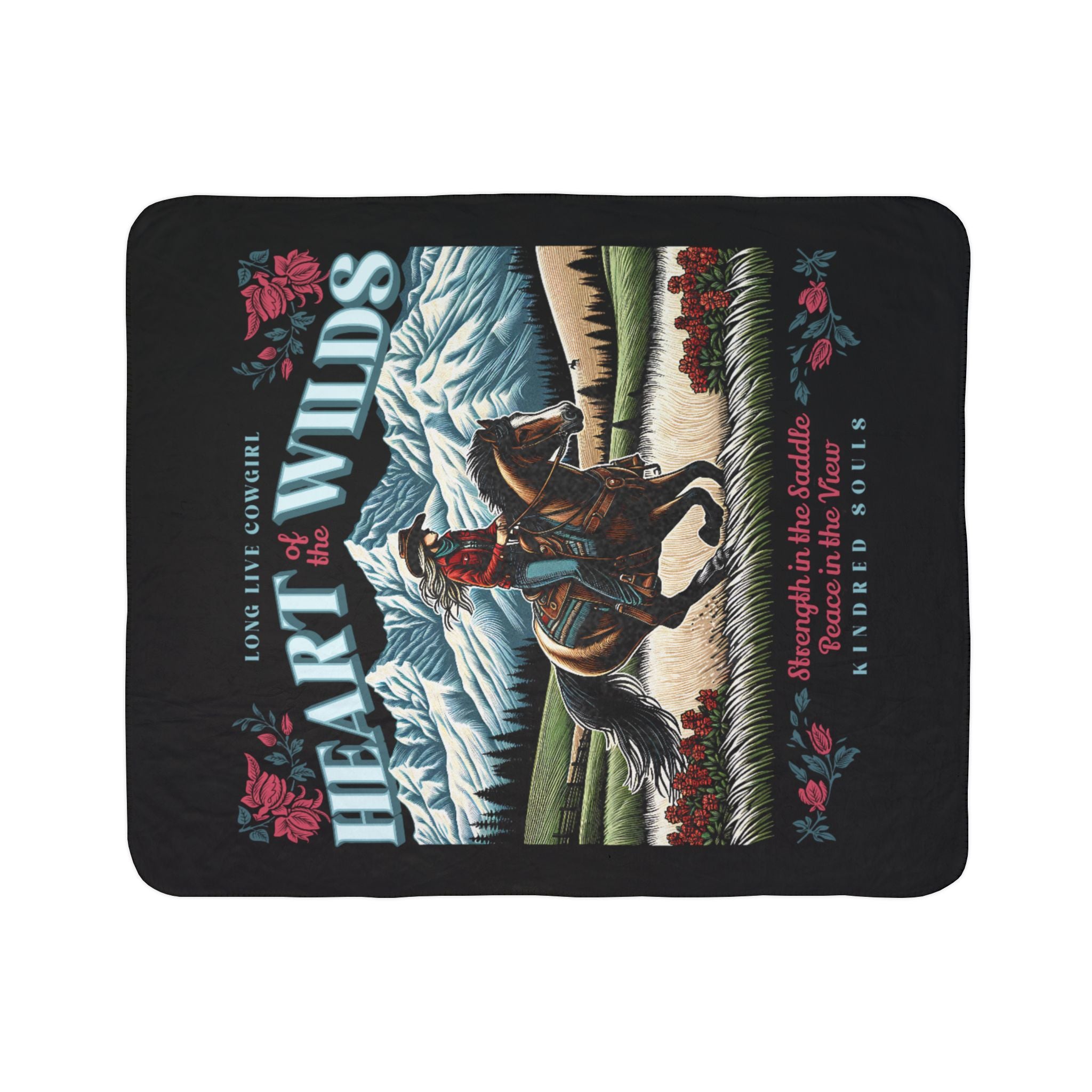 Heart of the Wilds Fleece Sherpa Blanket