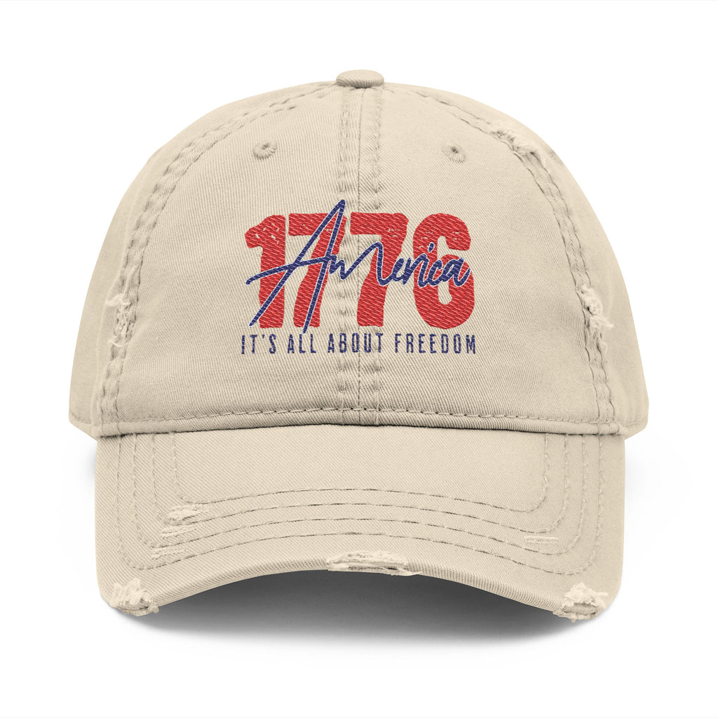 Patriotic 1776 Distressed Hat