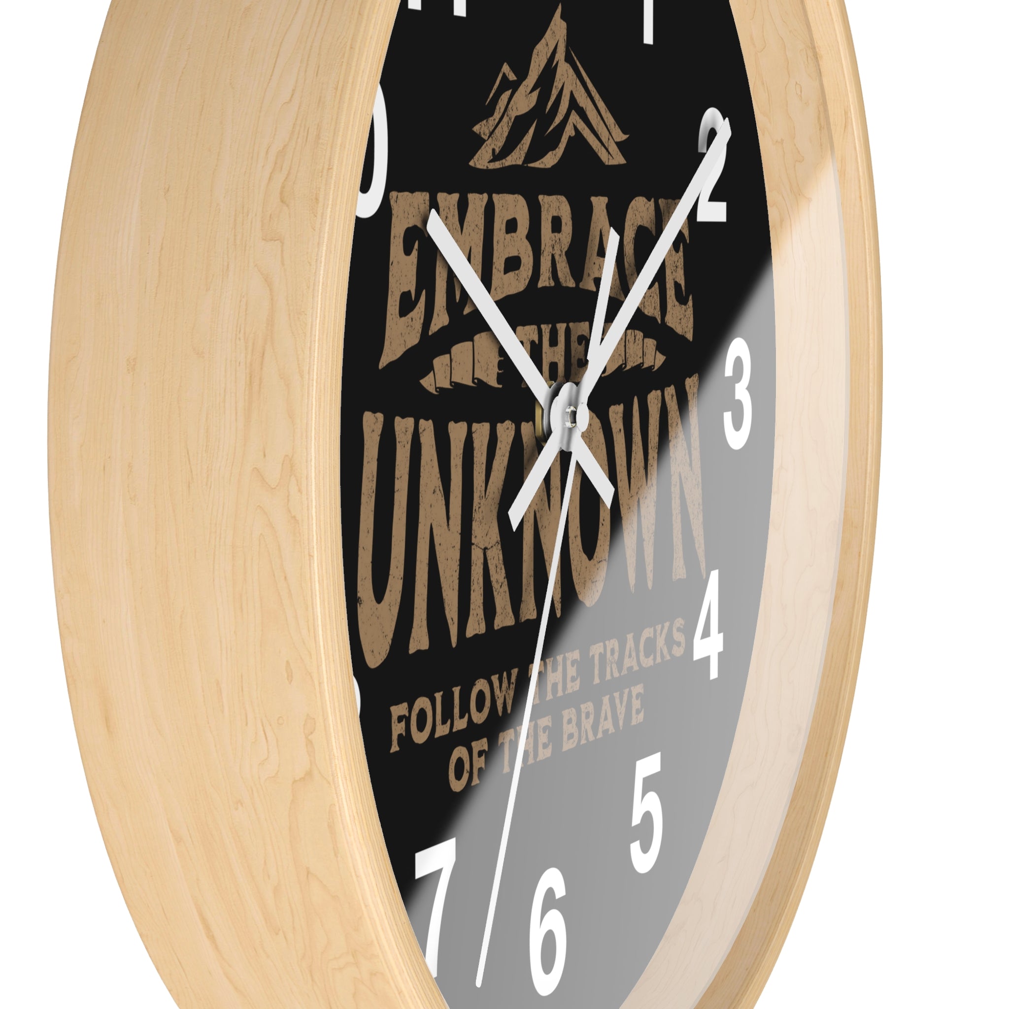 "Embrace the Unknown" Adventure Mountain Clock