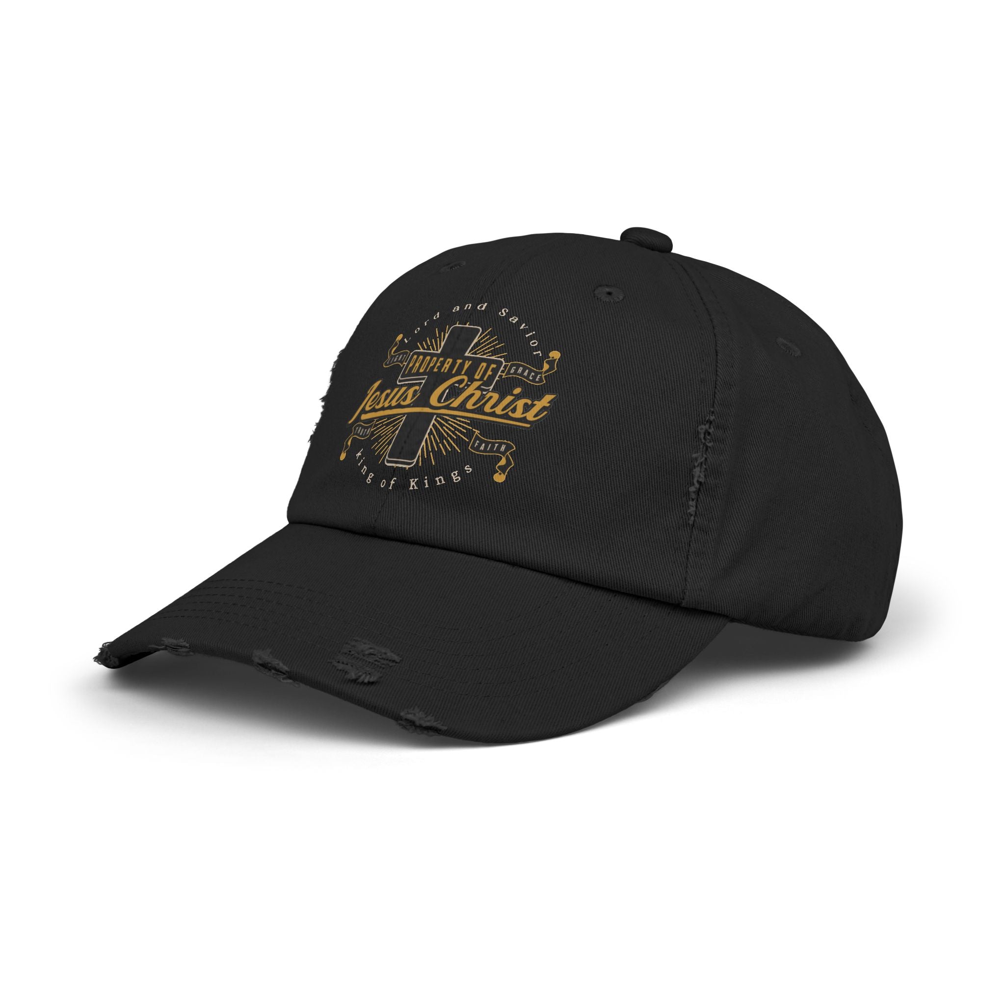 "Property of Jesus Christ" Distressed Baseball Cap