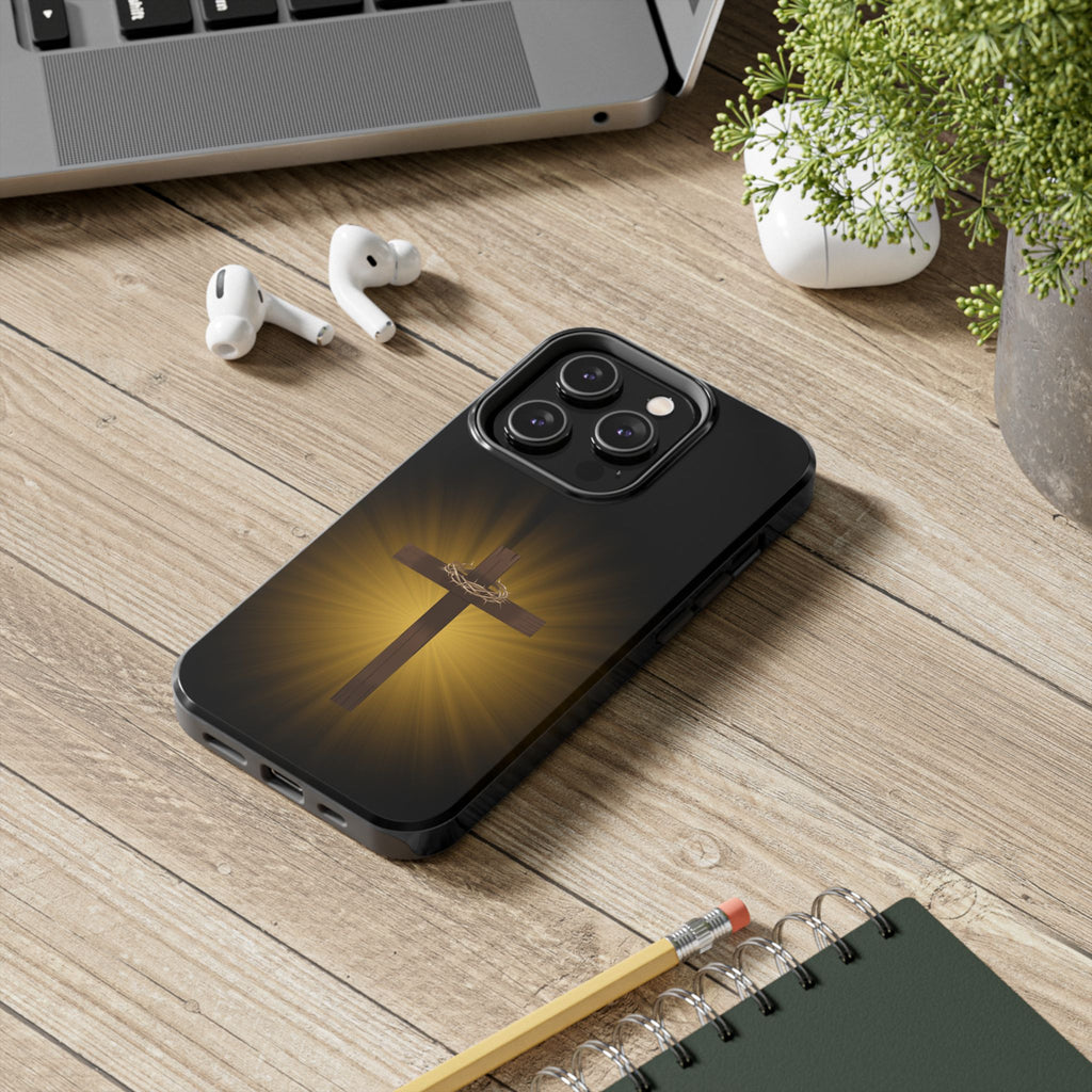 Cross and Crown of Thorns Phone Case