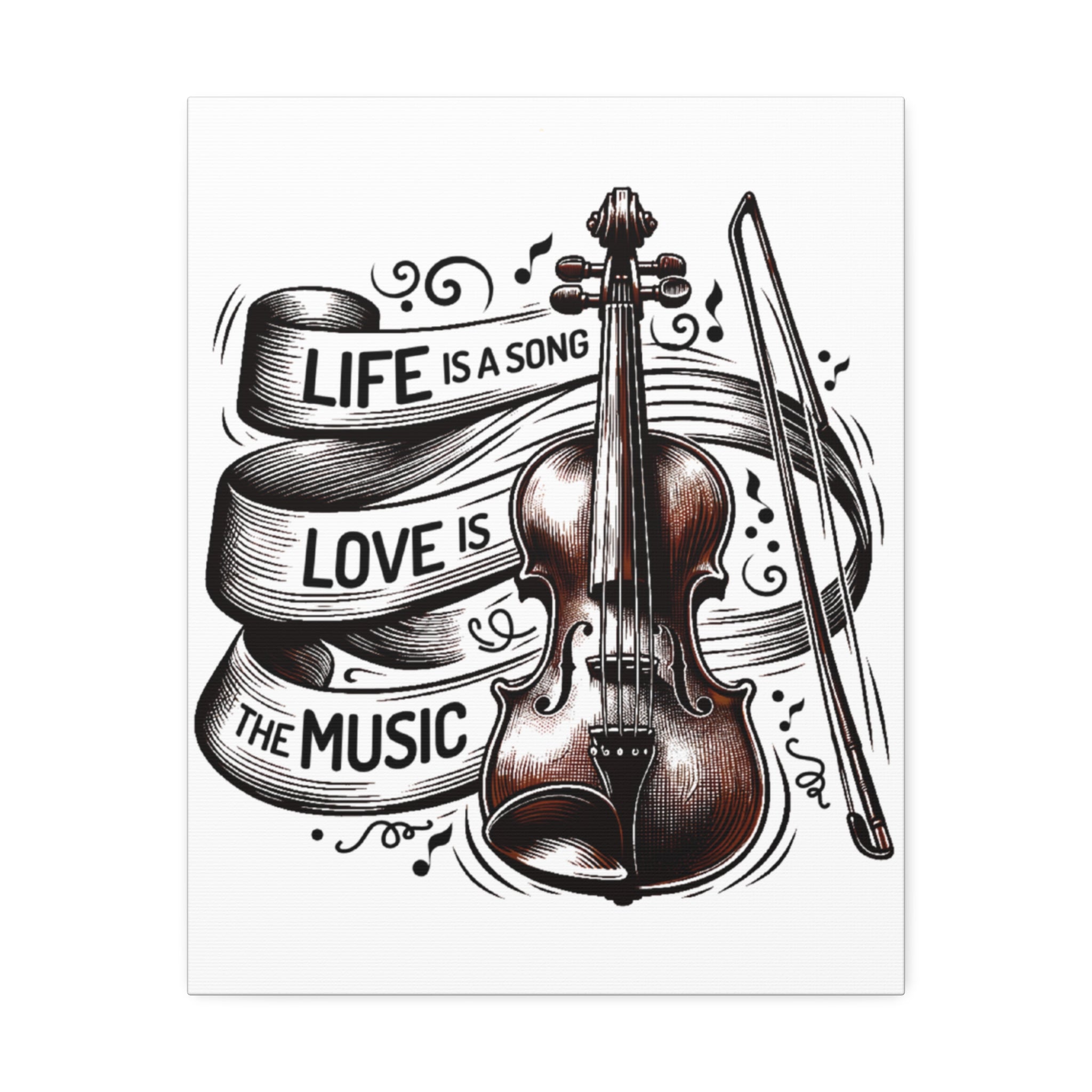 Violin Wall Art Canvas