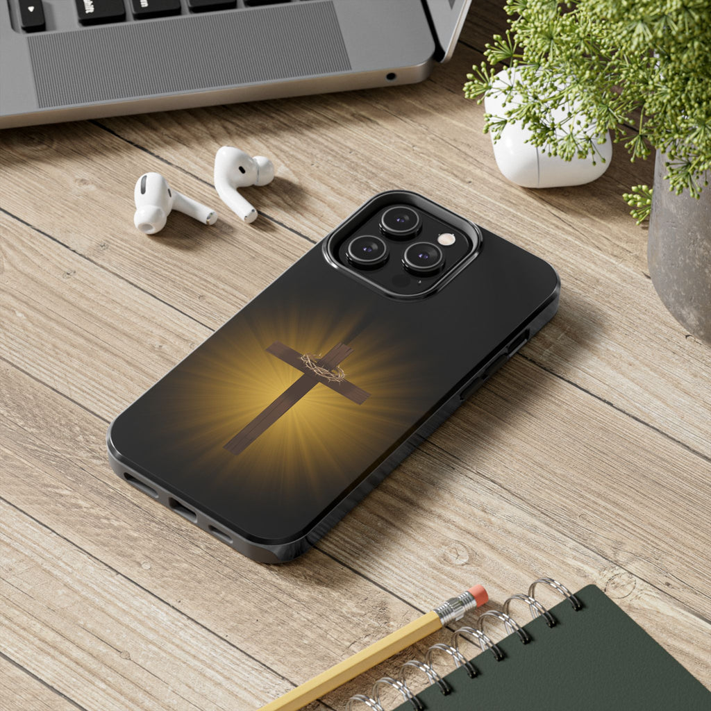 Cross and Crown of Thorns Phone Case