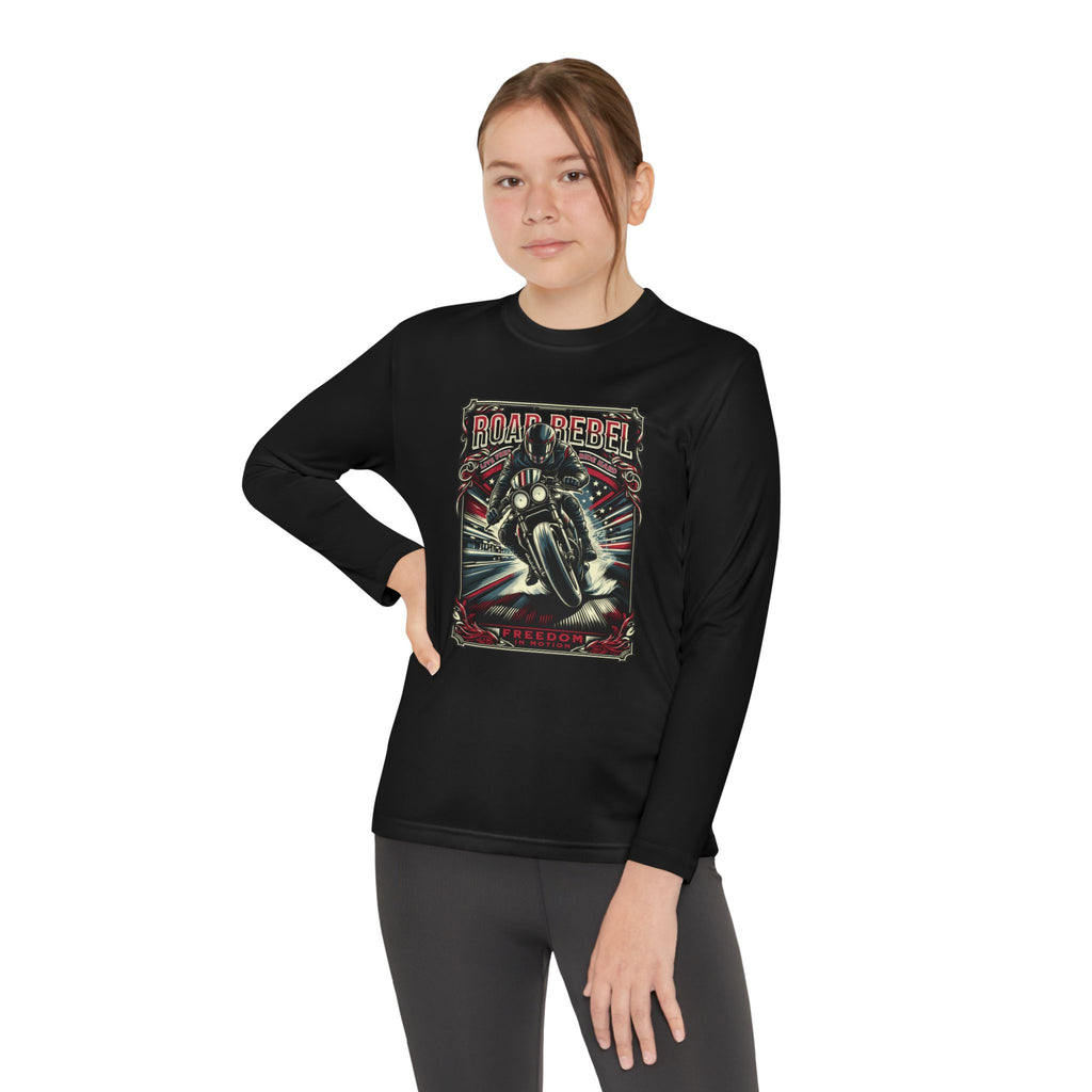 "Road Rebel" Motorcycle Youth LS T-Shirt