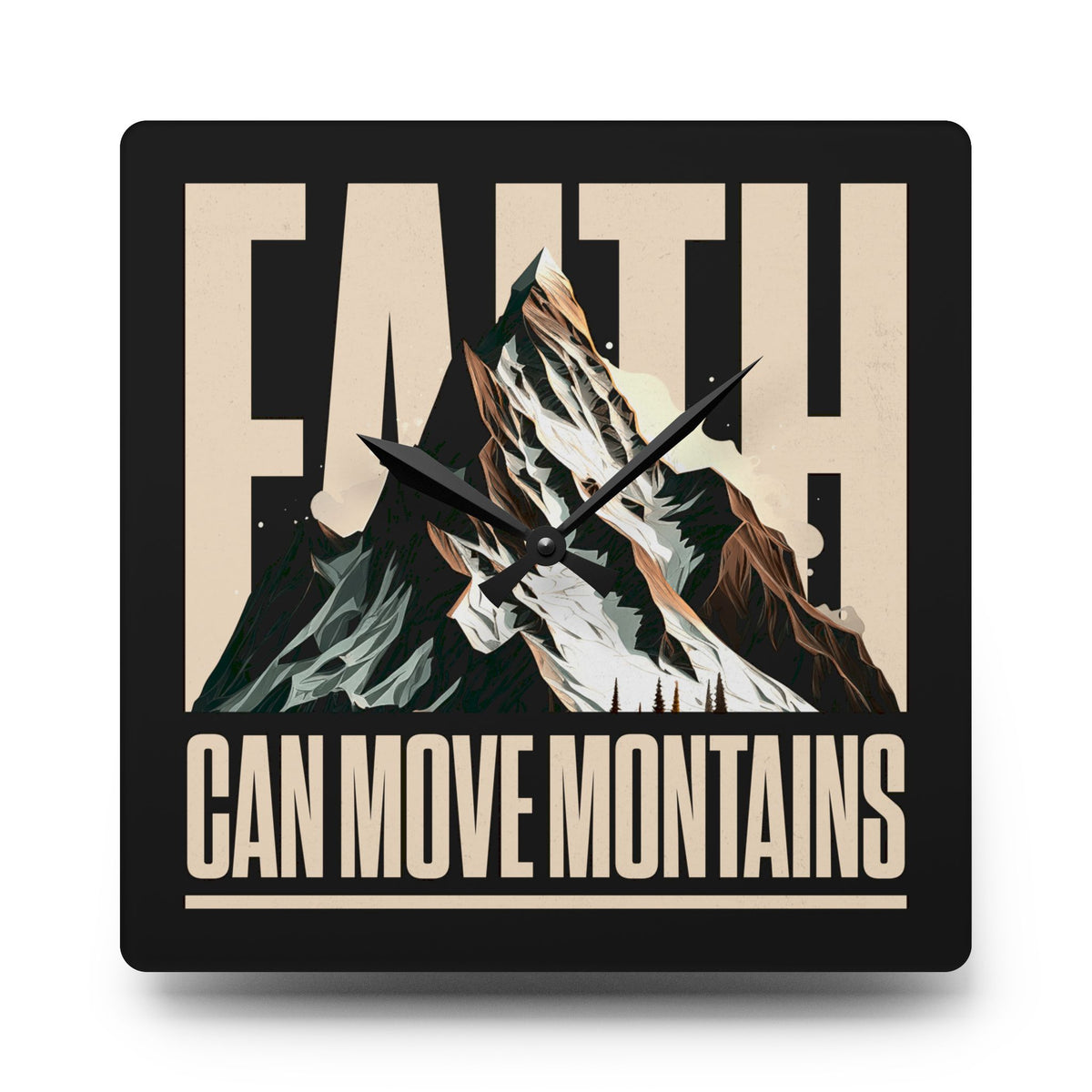 Faith Can Move Mountains Wall Clock
