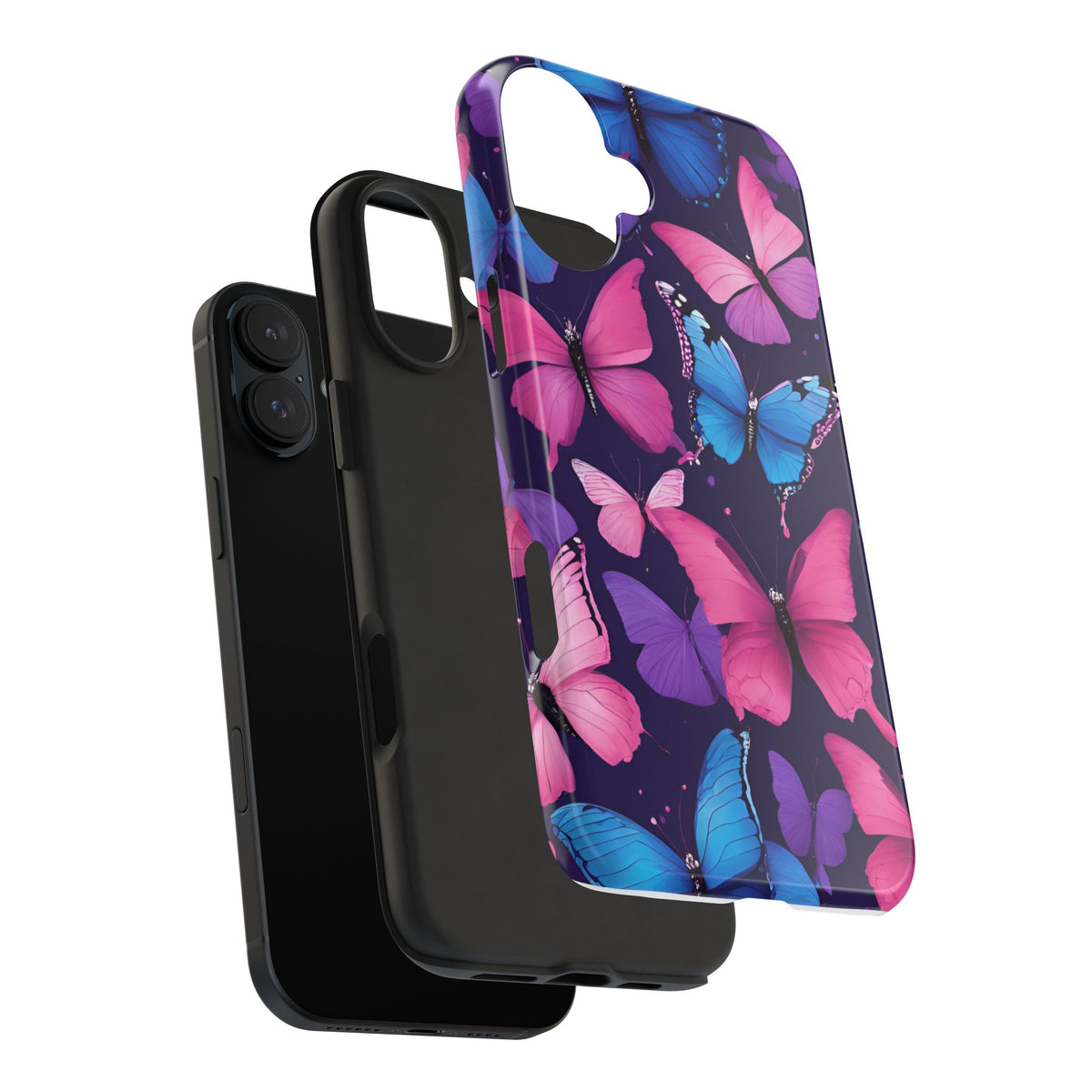 Butterfly Phone Case (Pink,Purple and Blue)
