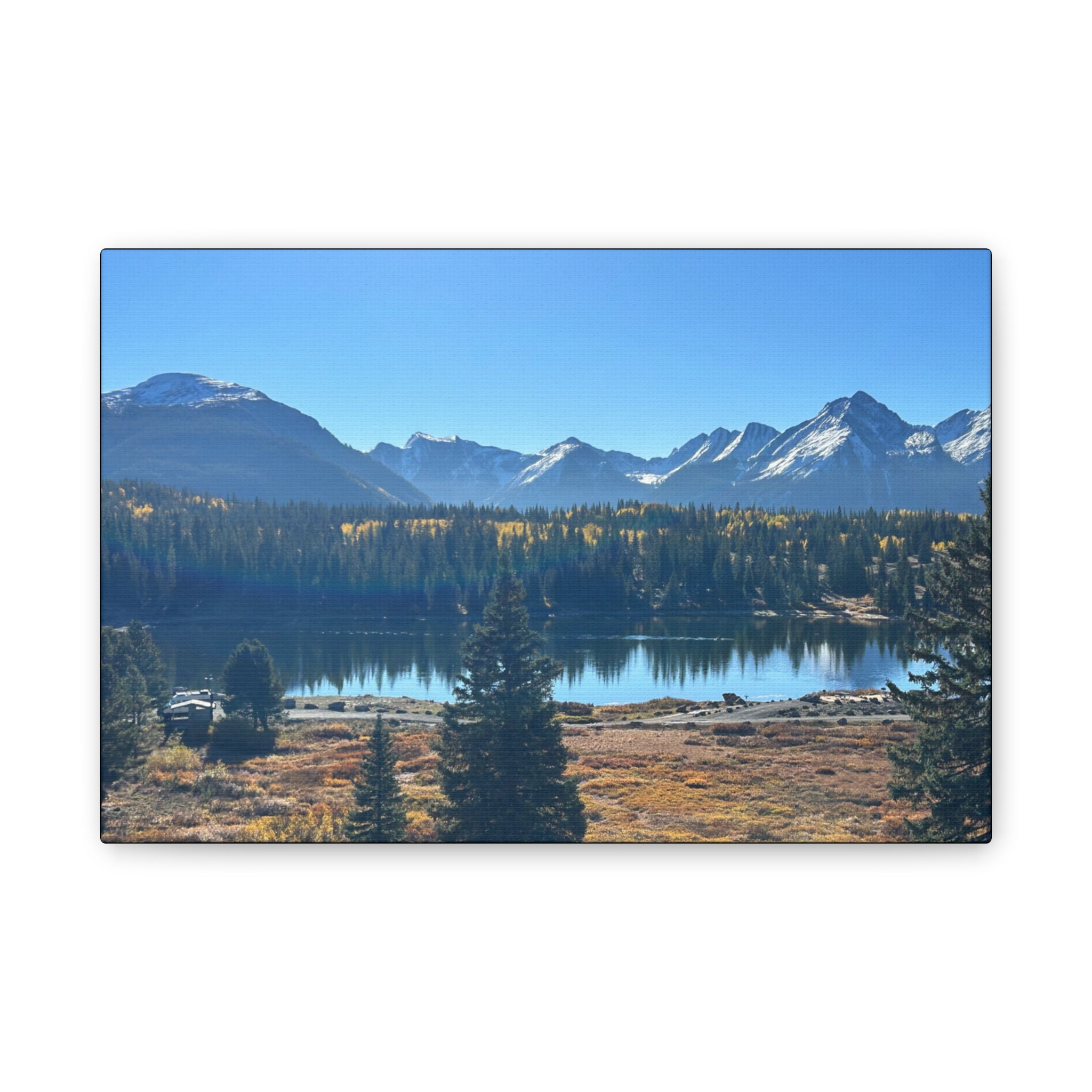 Mountain Lake Landscape Canvas