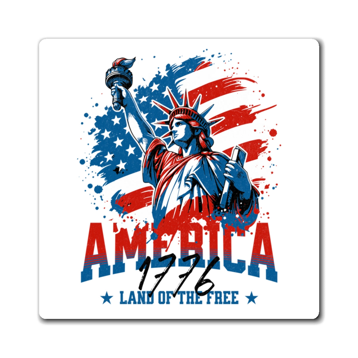 America Land of the Free Statue of Liberty Magnet