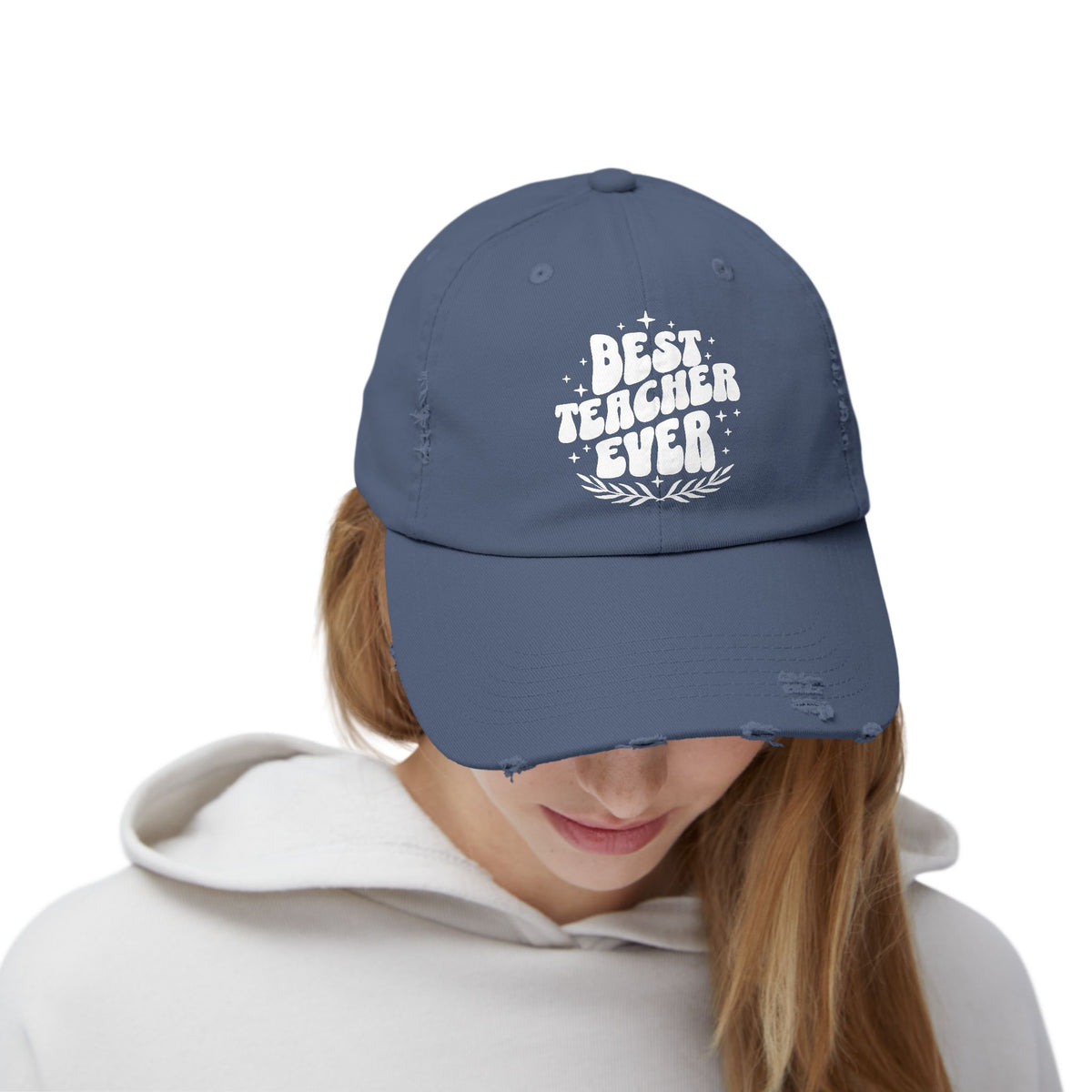 Best Teacher Ever Distressed Hat