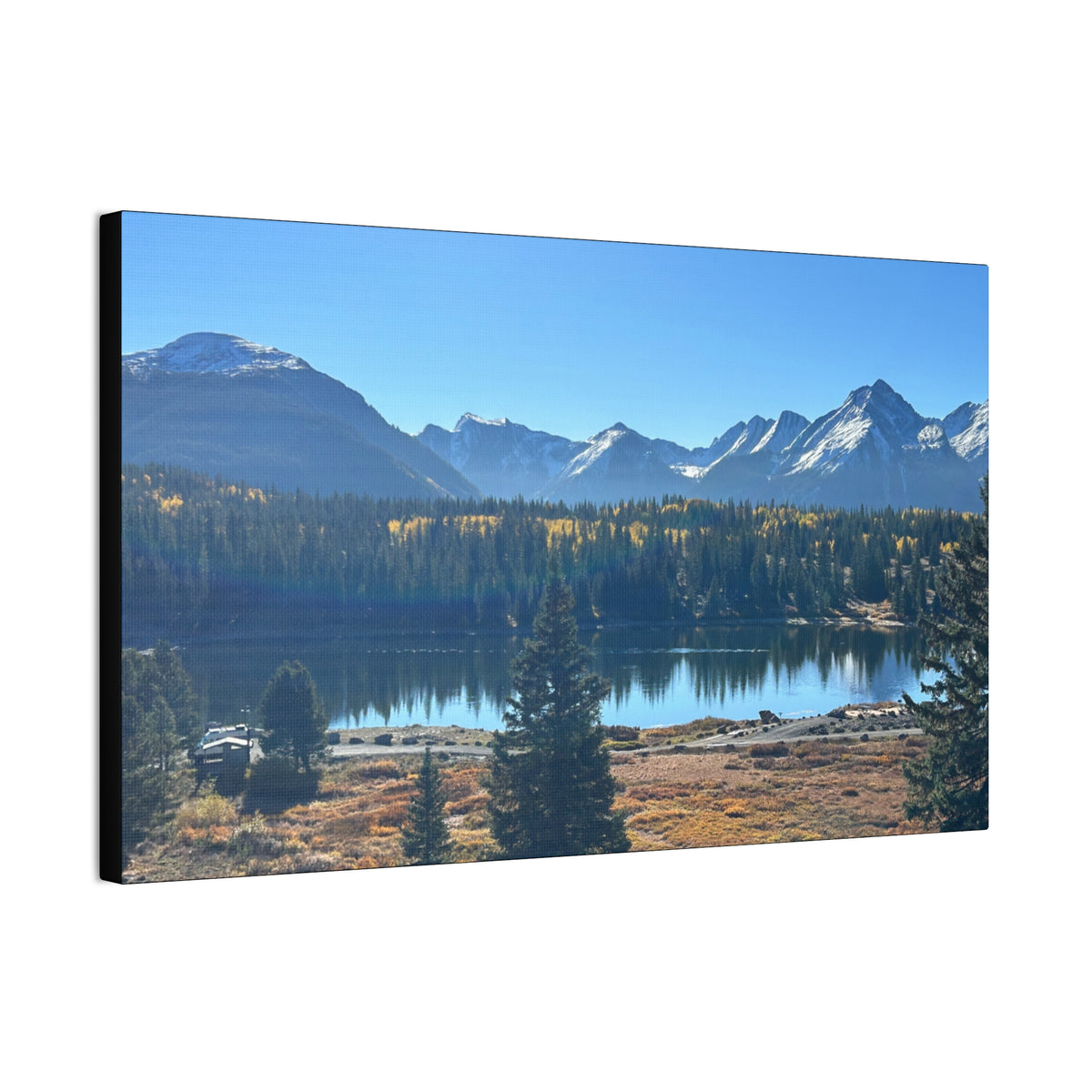 Mountain Lake Landscape Canvas