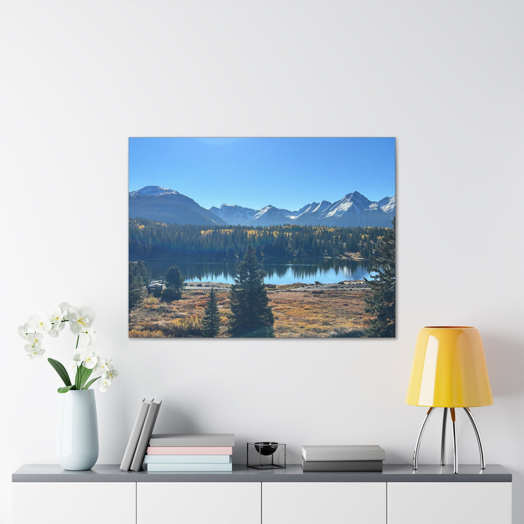 Mountain Lake Landscape Canvas