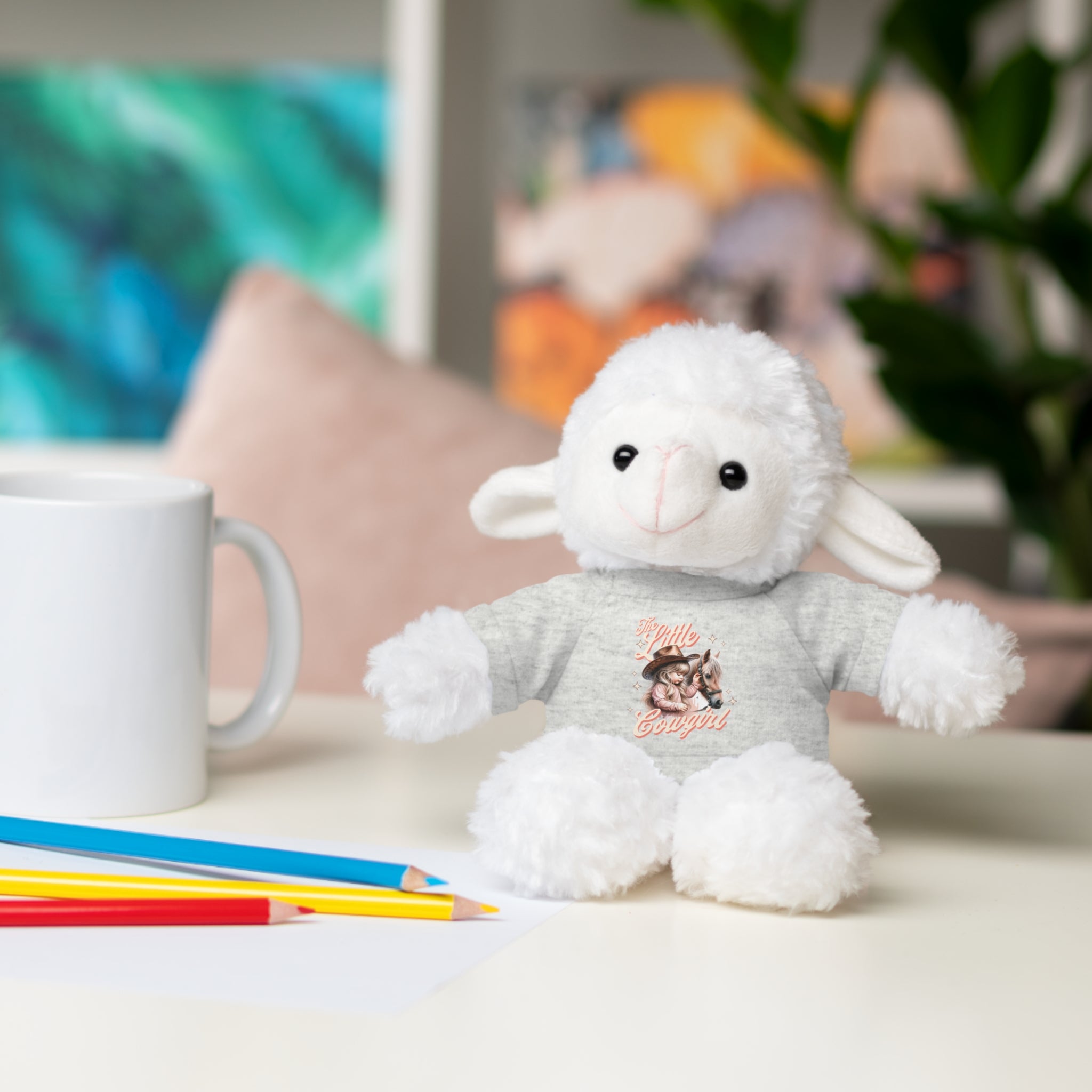 Plush Animal with 'The Little Cowgirl' Tee