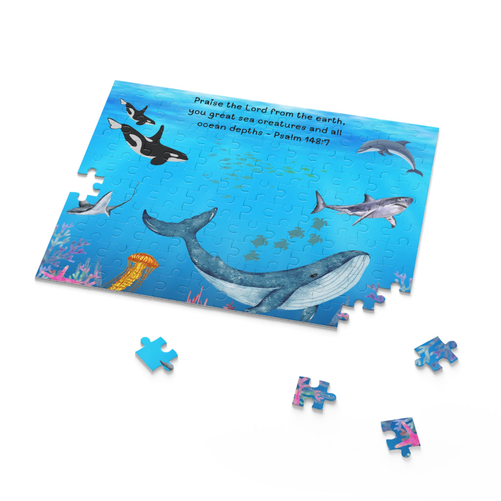 Sea Creatures Puzzle (Psalm 148:7) (120/252/500pcs)
