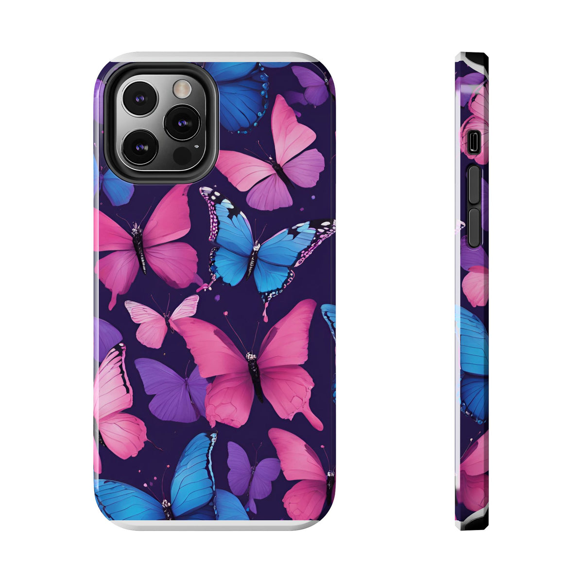 Butterfly Phone Case (Pink,Purple and Blue)