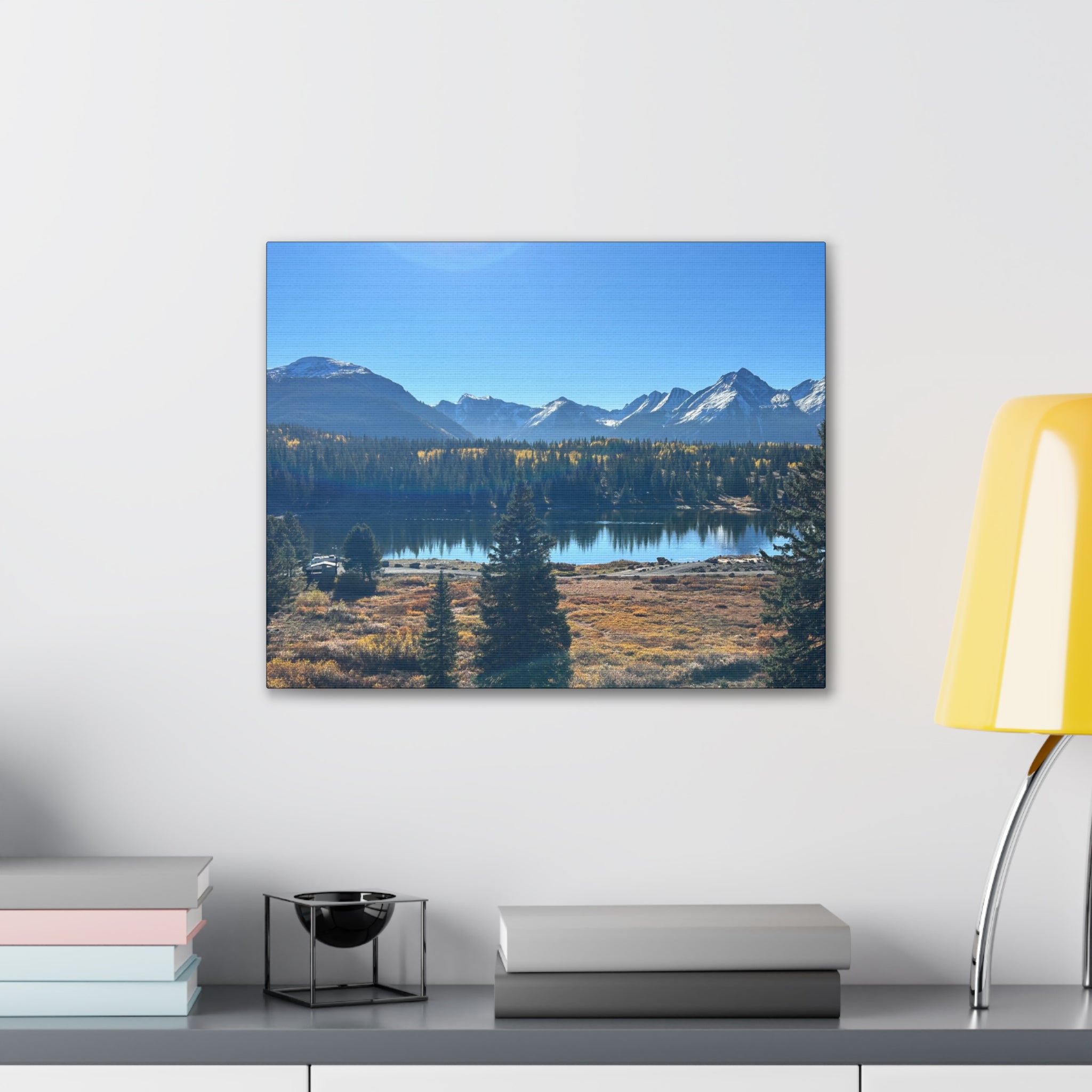 Mountain Lake Landscape Canvas