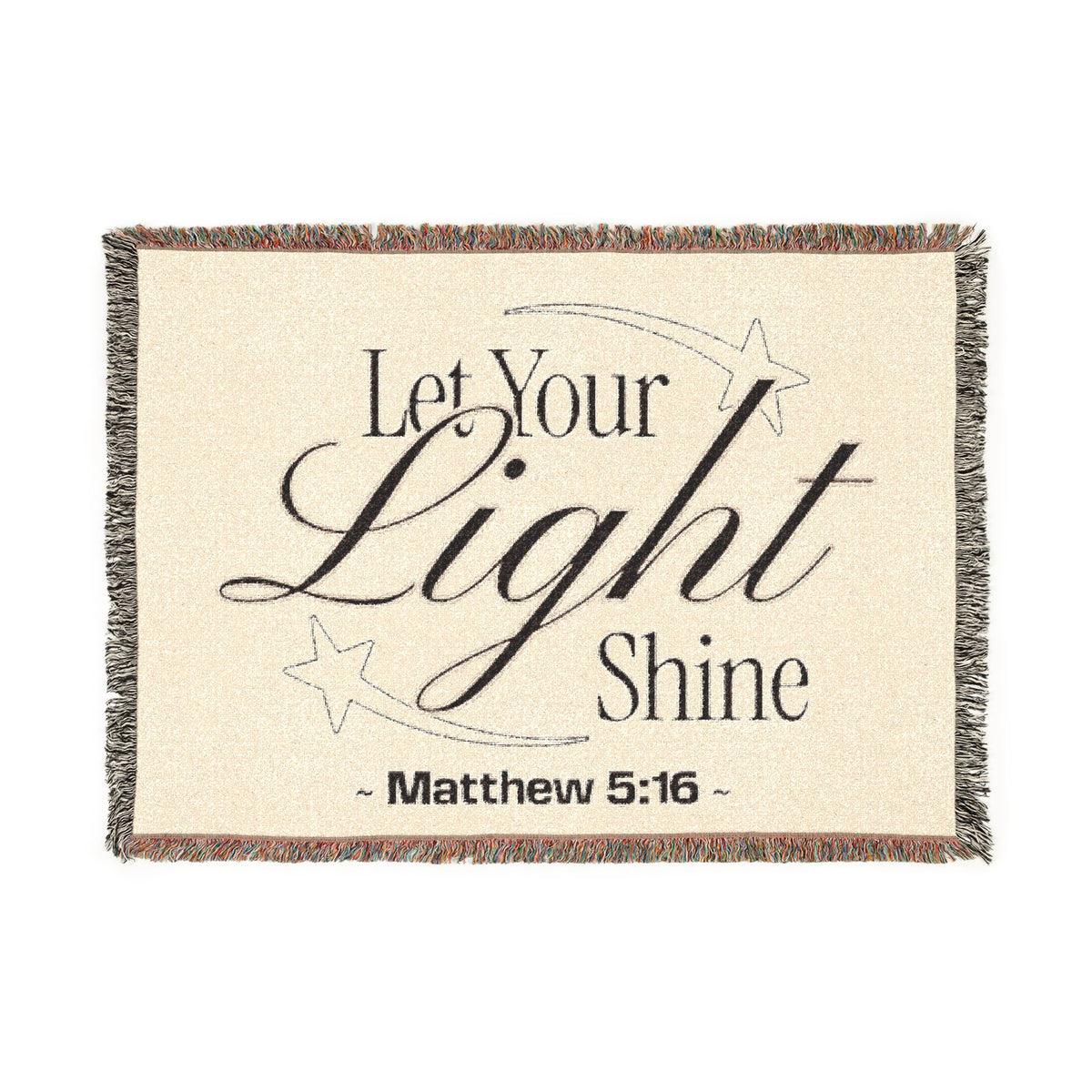 Let Your Light Shine Woven Blanket (Matthew 5:16)