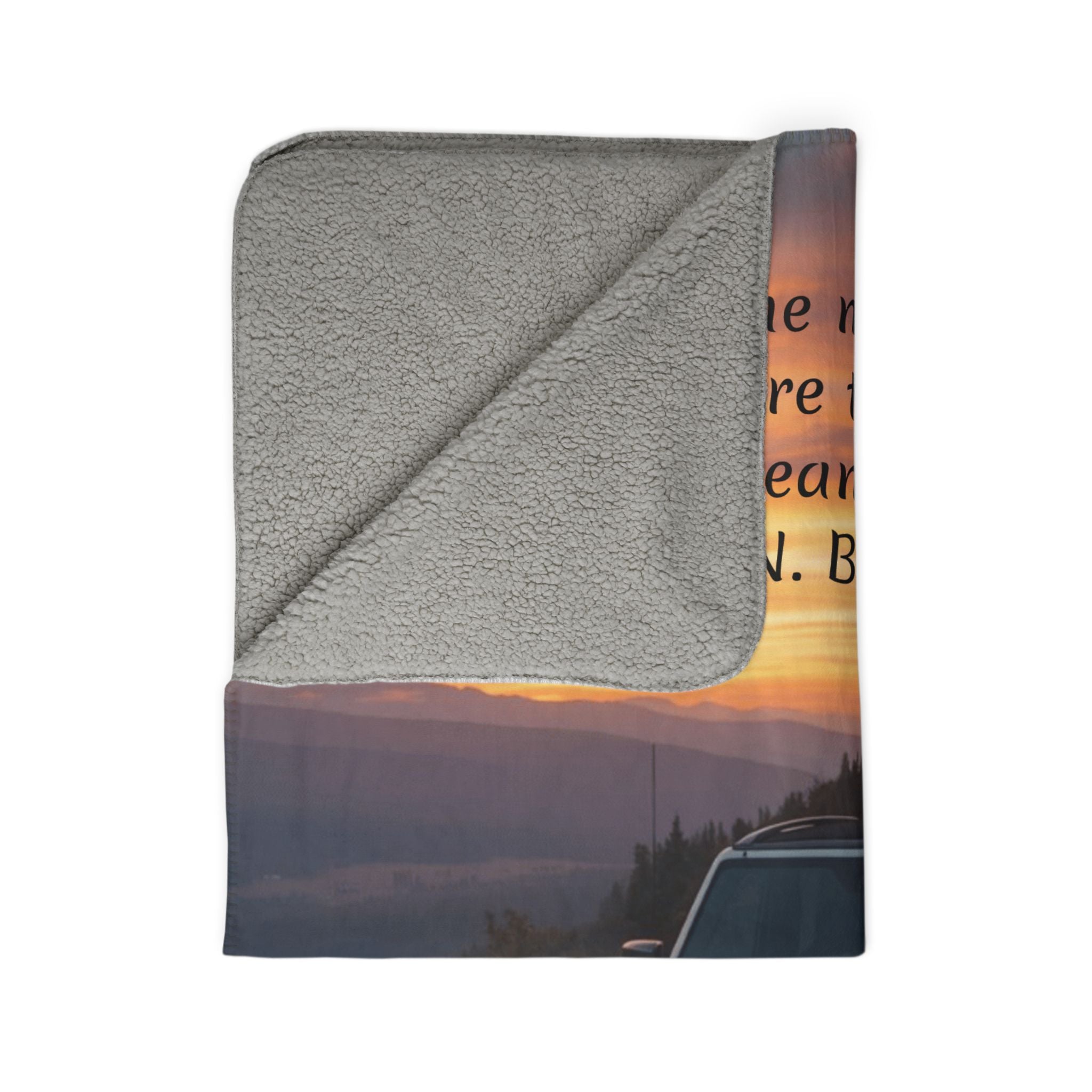 Adventure SUV Sunset Sherpa Blanket