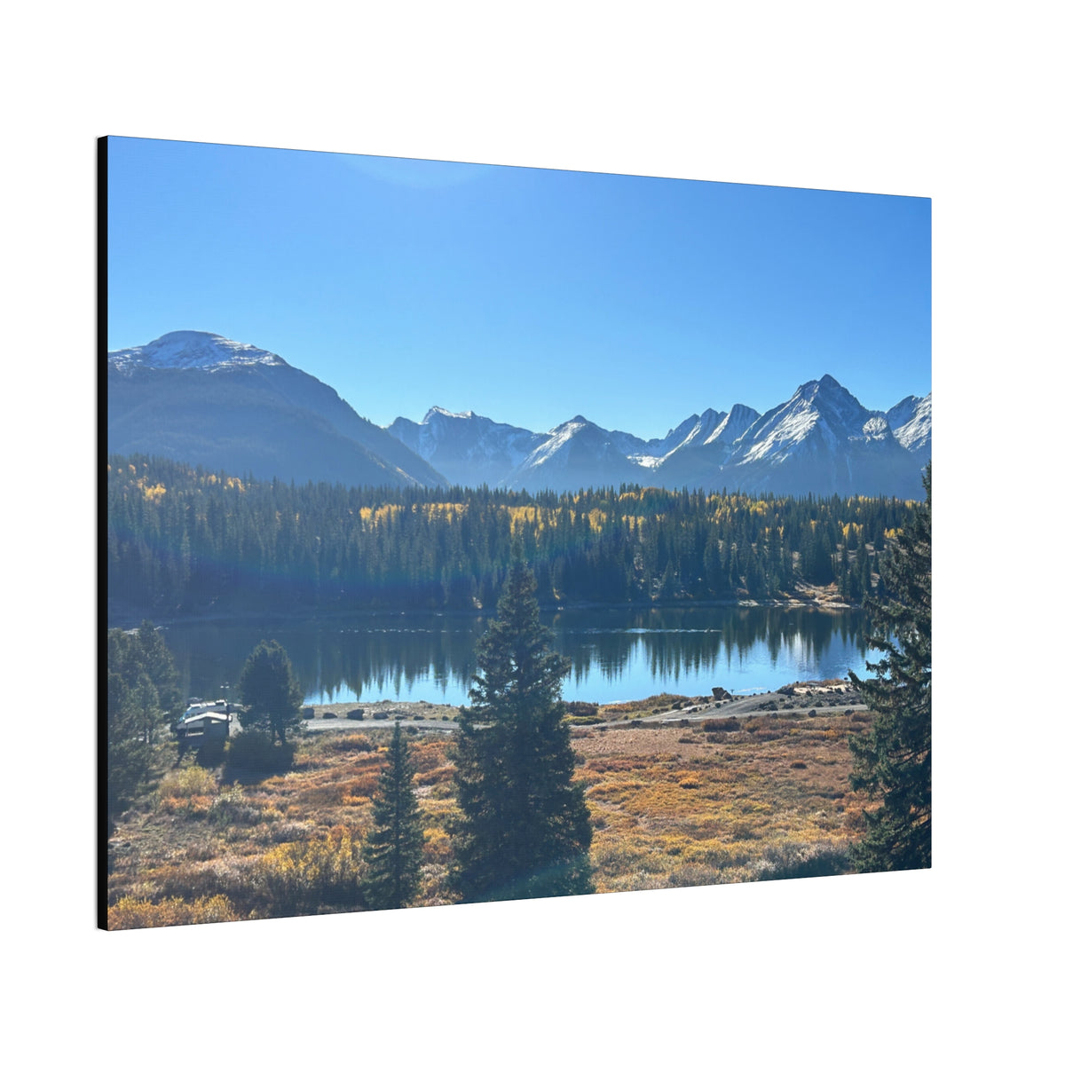 Mountain Lake Landscape Canvas