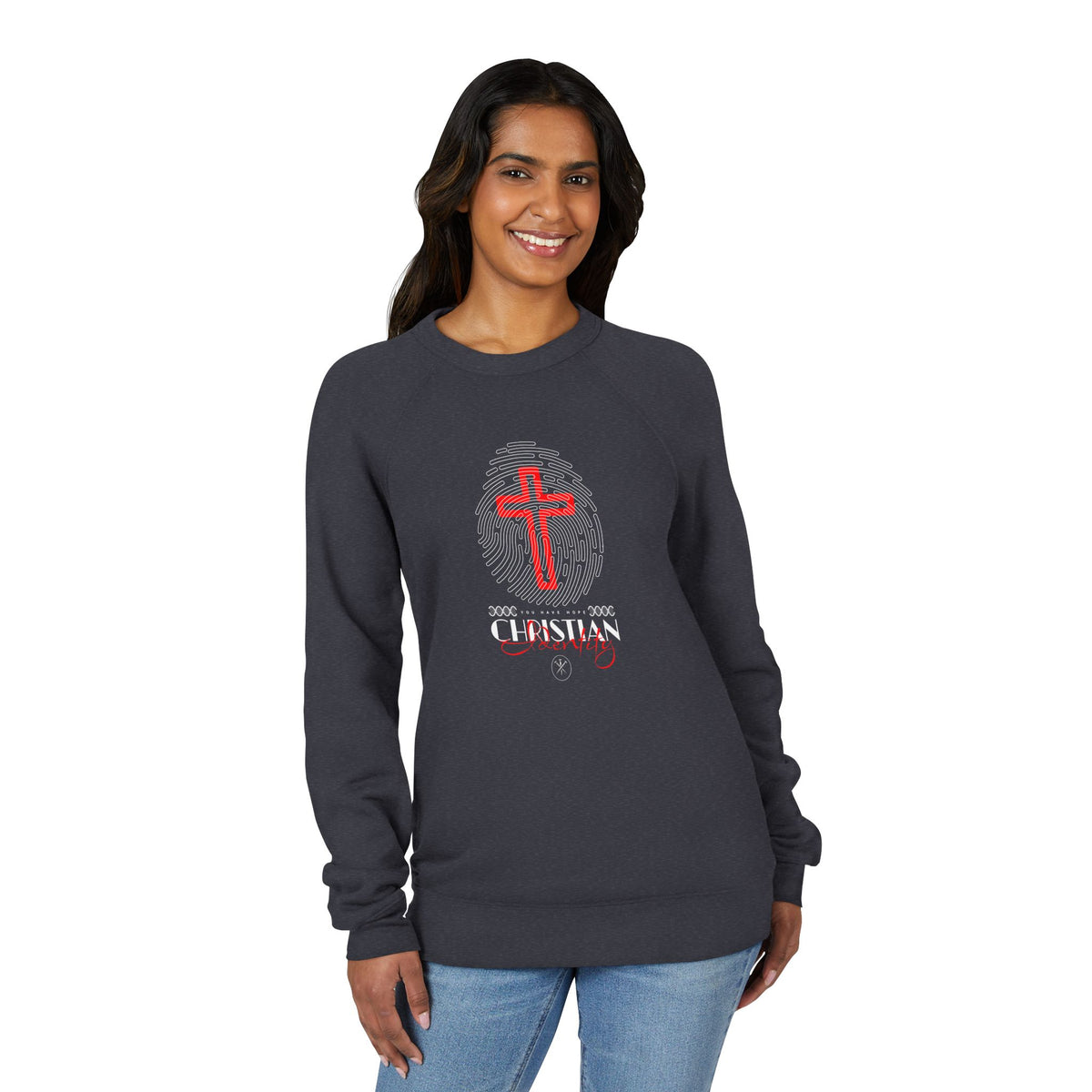 Cross Fingerprint Crewneck