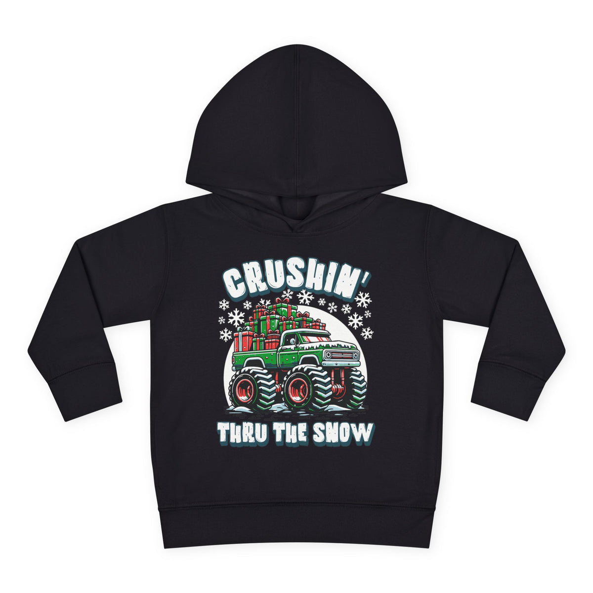 "Crushin' Thru the Snow" Christmas Monster Truck Hoodie