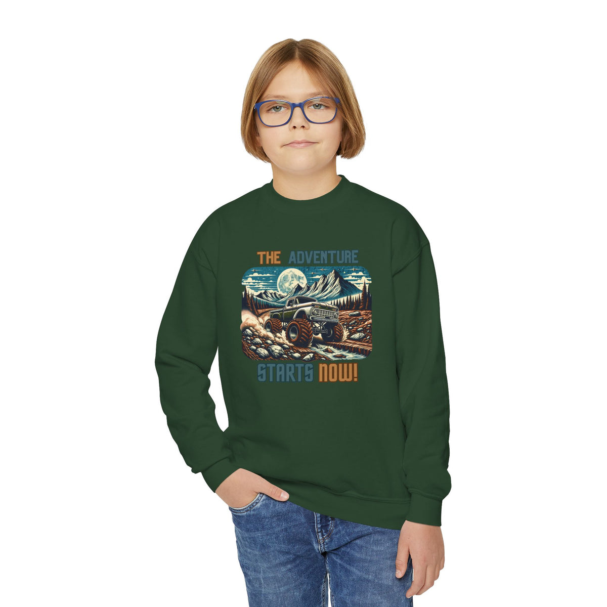 “The Adventure Starts Now” Youth Hoodie
