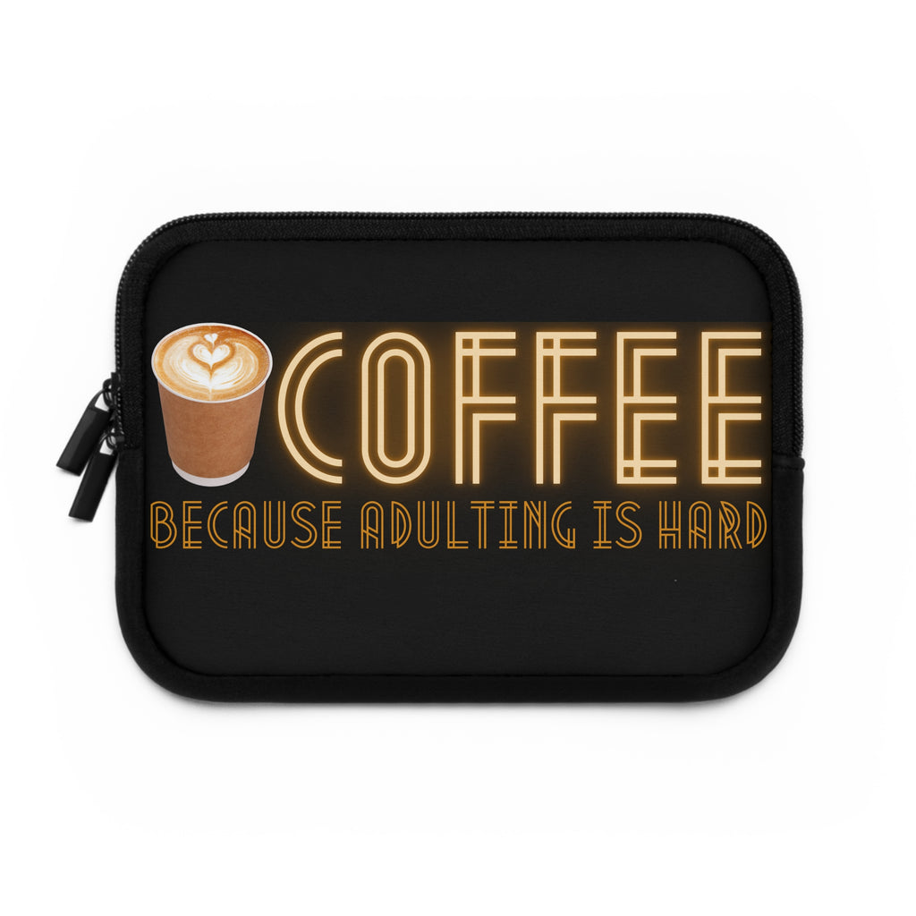 Coffee "Because Adulting Is Hard" Laptop Cover