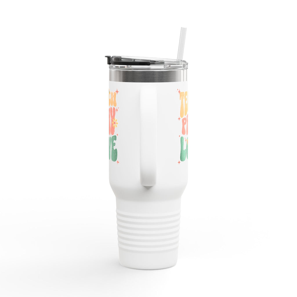 "Teach Pray Love" Retro Floral Tumbler (40oz.)