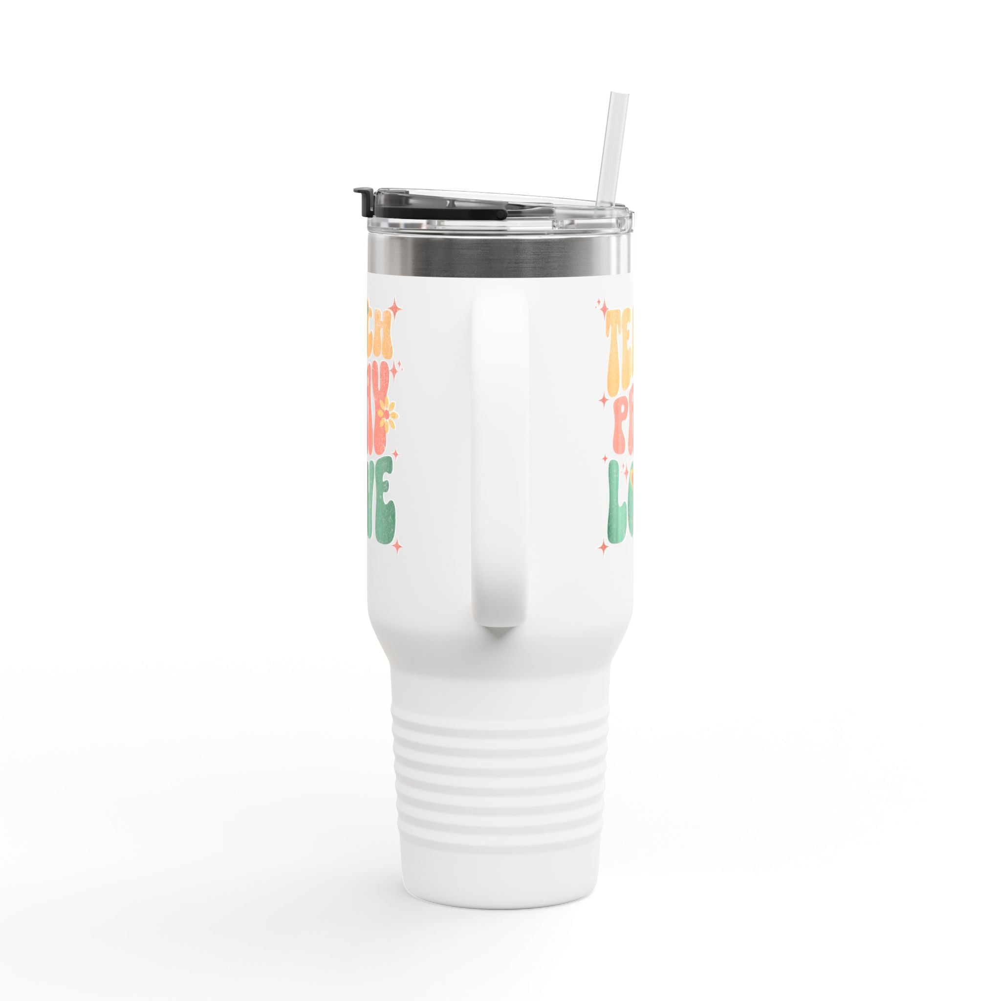 "Teach Pray Love" Retro Floral Tumbler (40oz.)