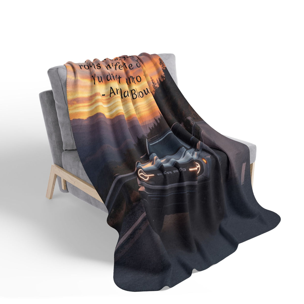 Adventure SUV Sunset Sherpa Blanket