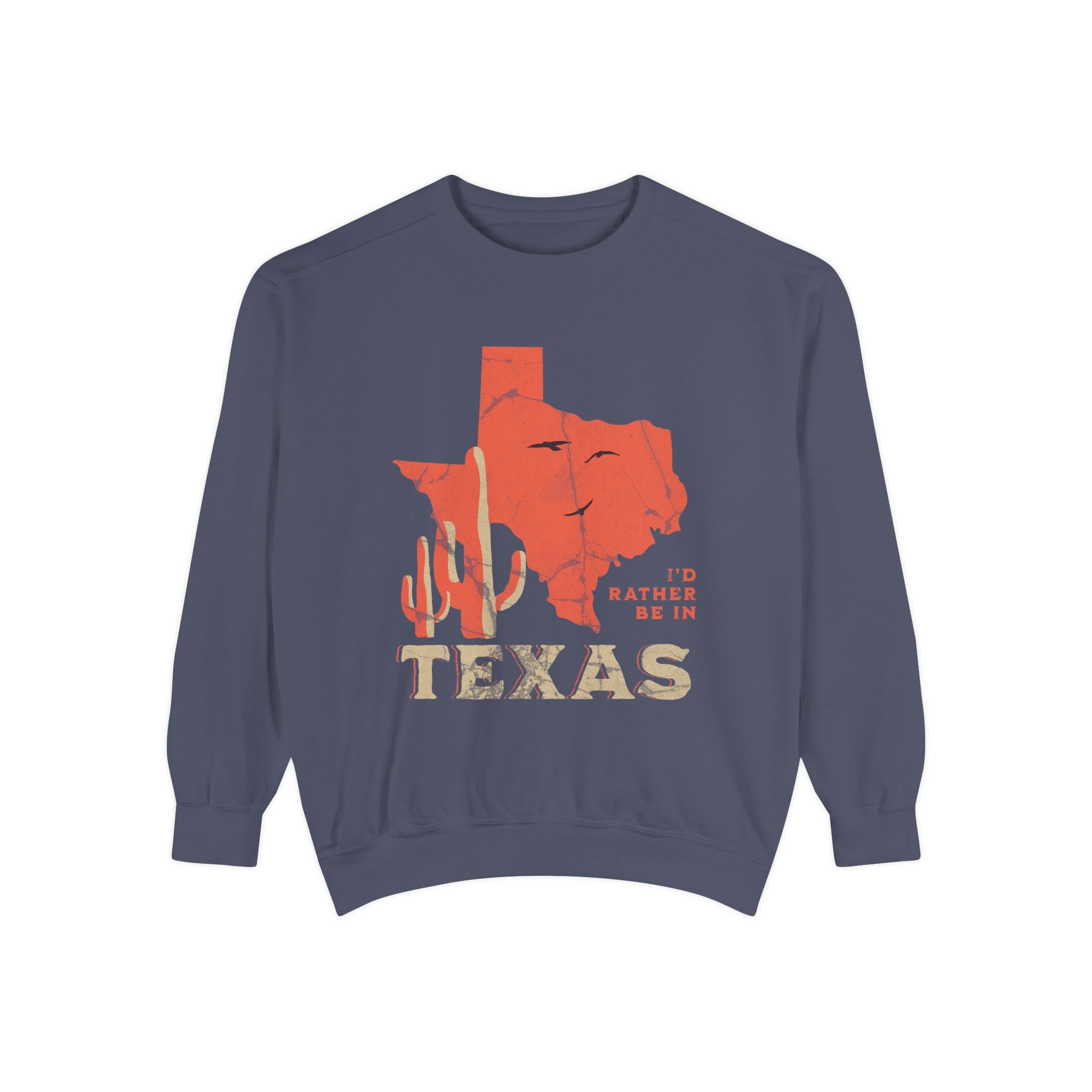 "I'd Rather Be in Texas" Vintage Map Crewneck
