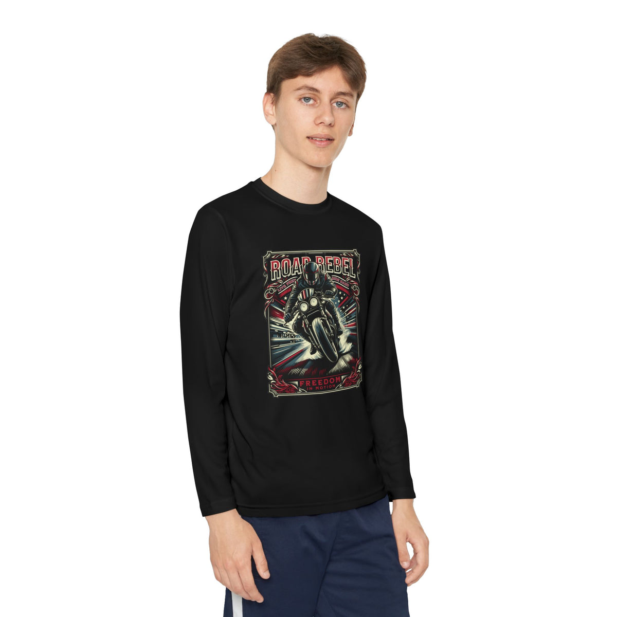 "Road Rebel" Motorcycle Youth LS T-Shirt