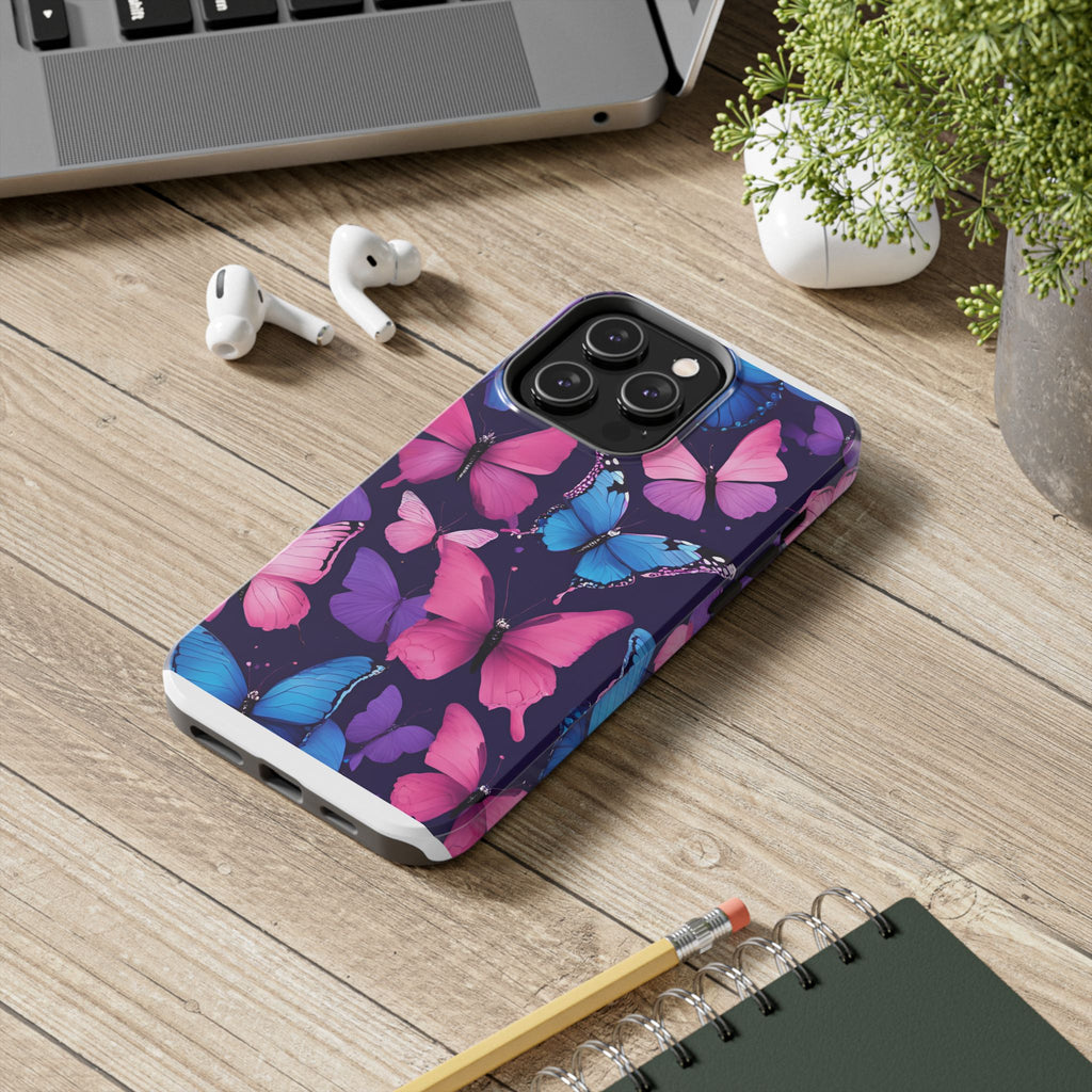 Butterfly Phone Case (Pink,Purple and Blue)