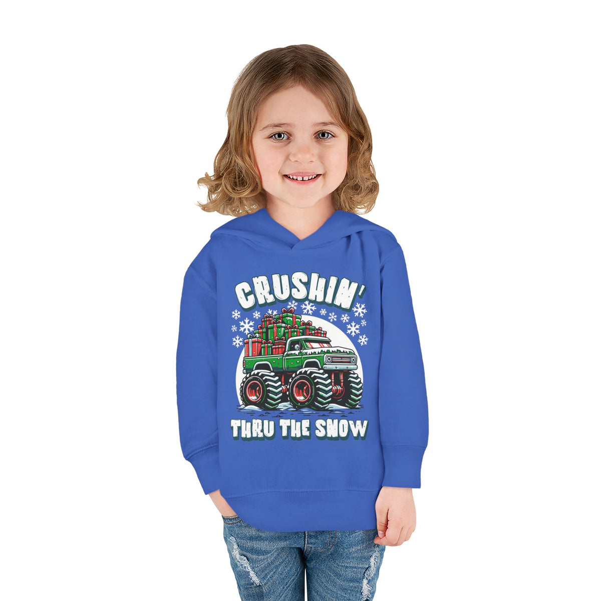 "Crushin' Thru the Snow" Christmas Monster Truck Hoodie