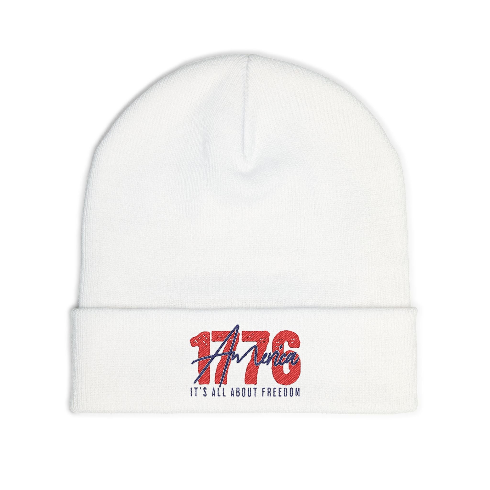 Embroidered '1776 America' Knit Beanie
