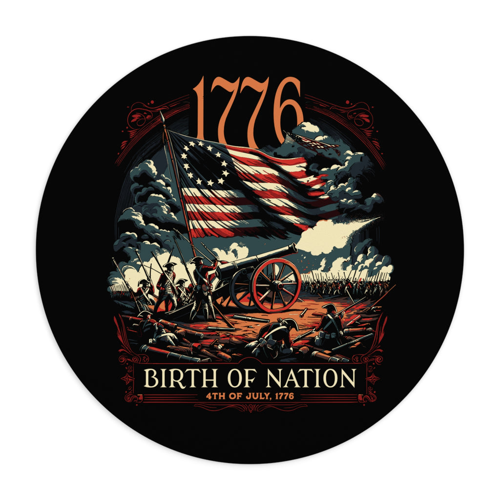 1776 Birth of a Nation Round Mouse Pad